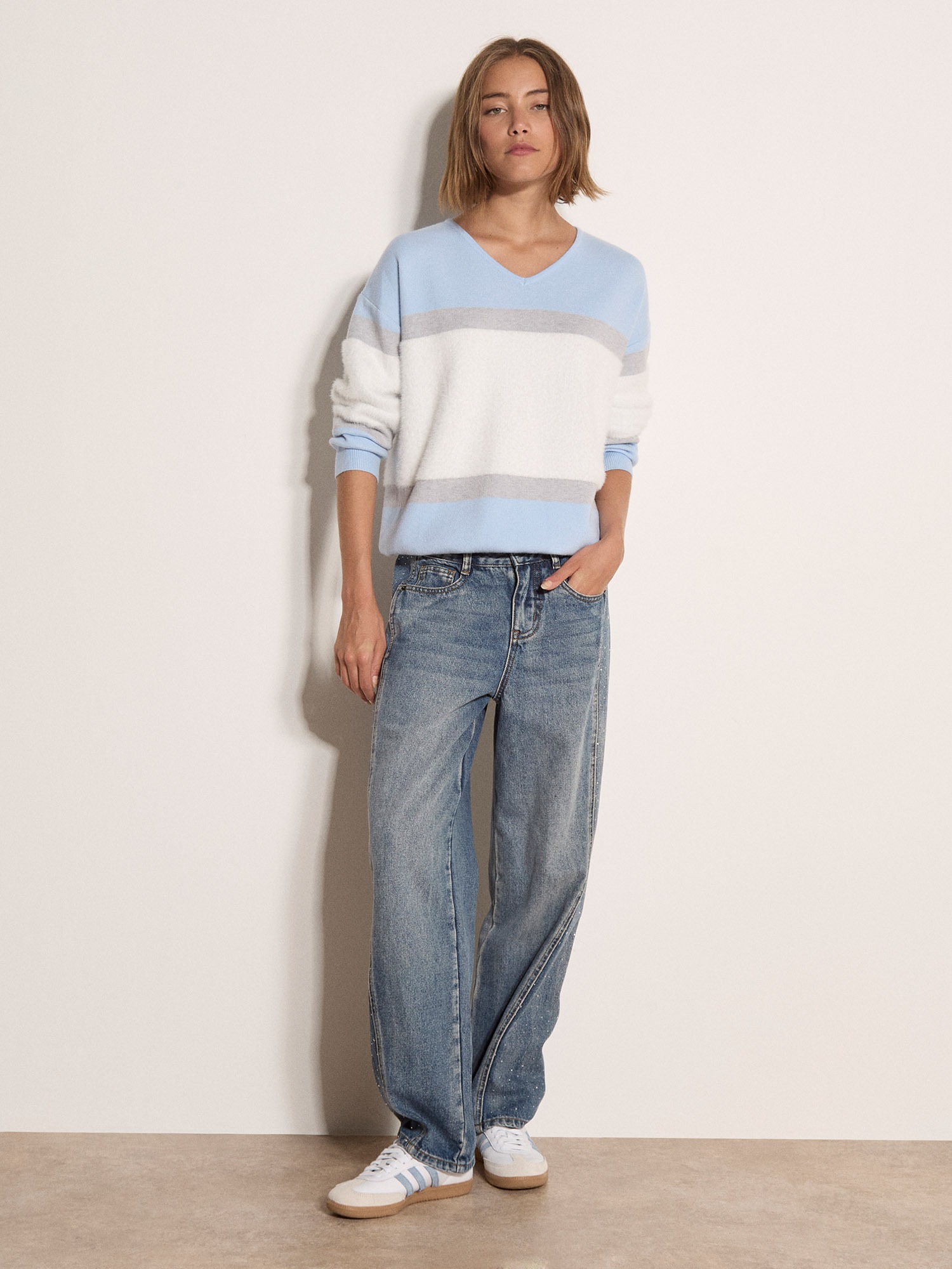 Apricot Strickpullover »Flauschiger Pullover« mit Streifen