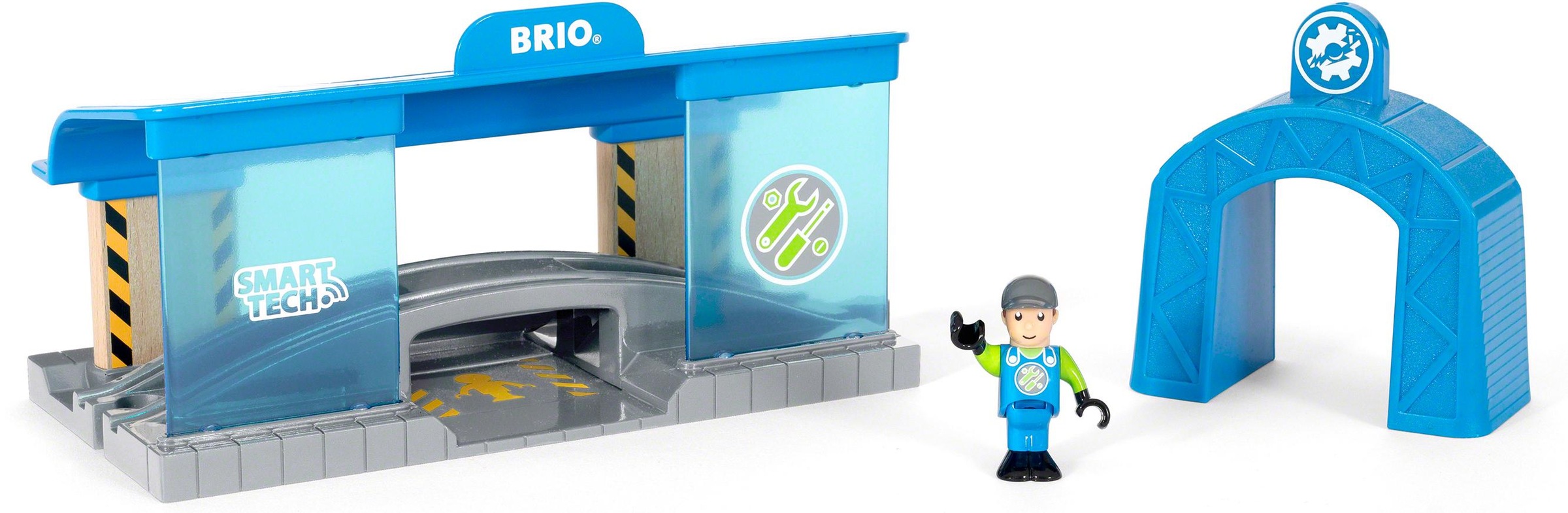Spielzeugeisenbahn-Gebäude BRIO WORLD Smart Tech Eisenbahn-Werkstatt