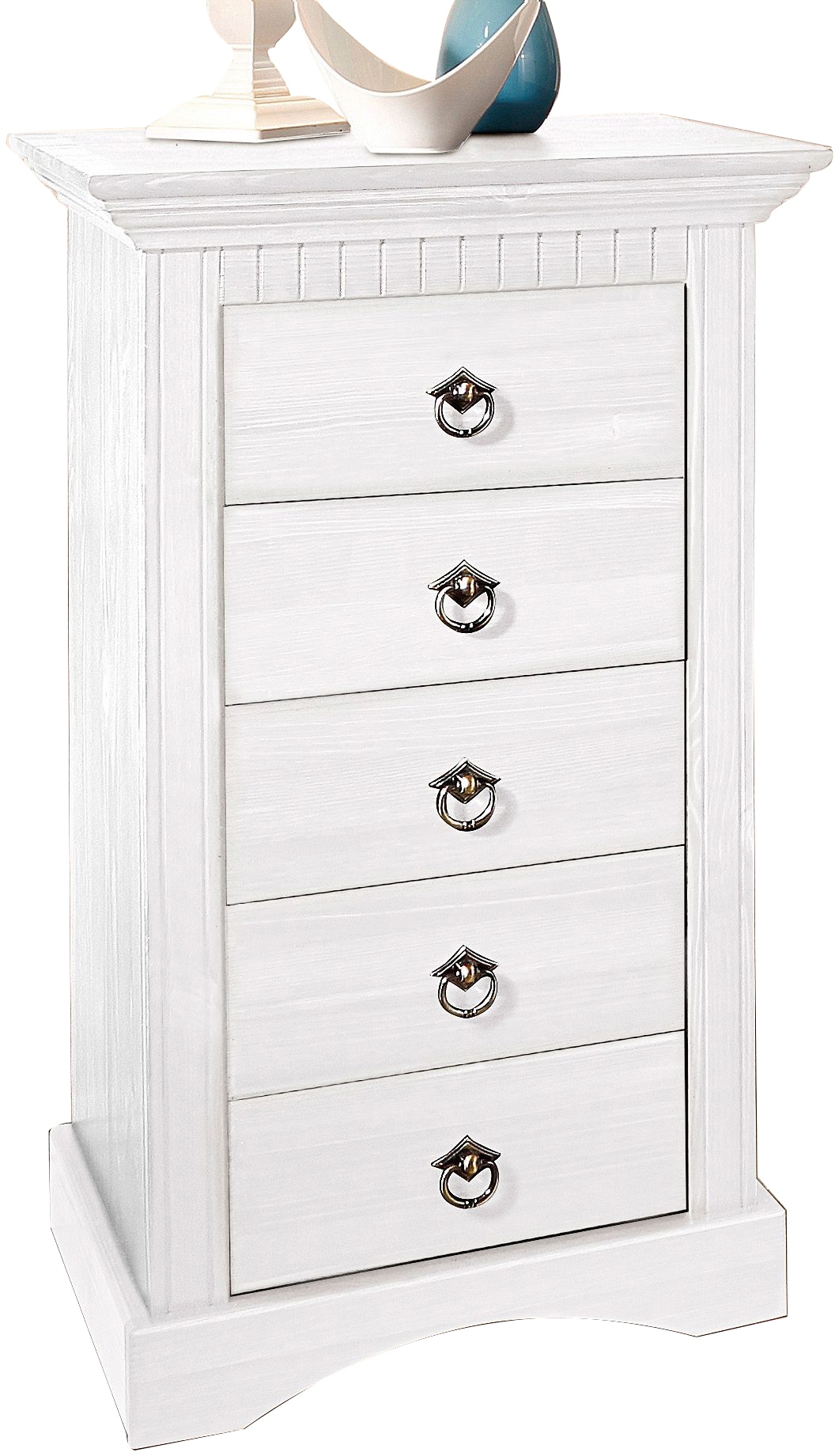 Home affaire Kommode "Rustic", Breite 48cm, aus massiver Kiefer, 5 Schublad günstig online kaufen