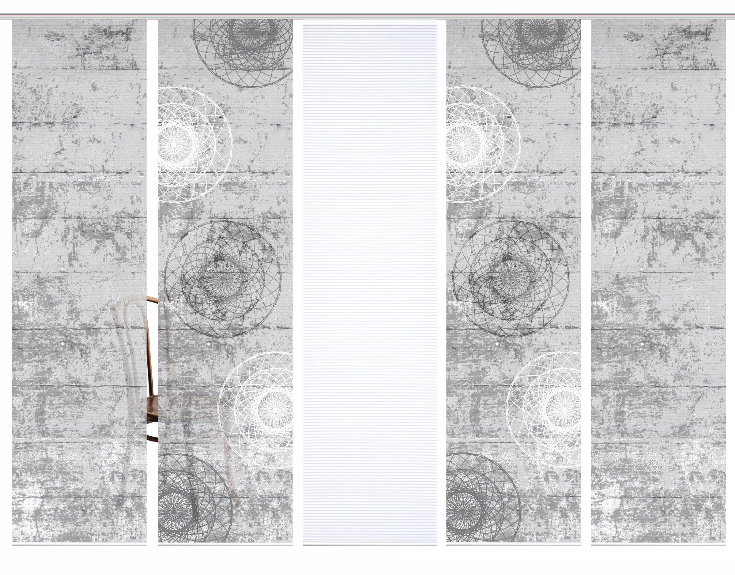 HOME in green Schiebegardine "MANDRIGA" Paneelwagen 5 Stk. tlg. SET DIGITAL günstig online kaufen