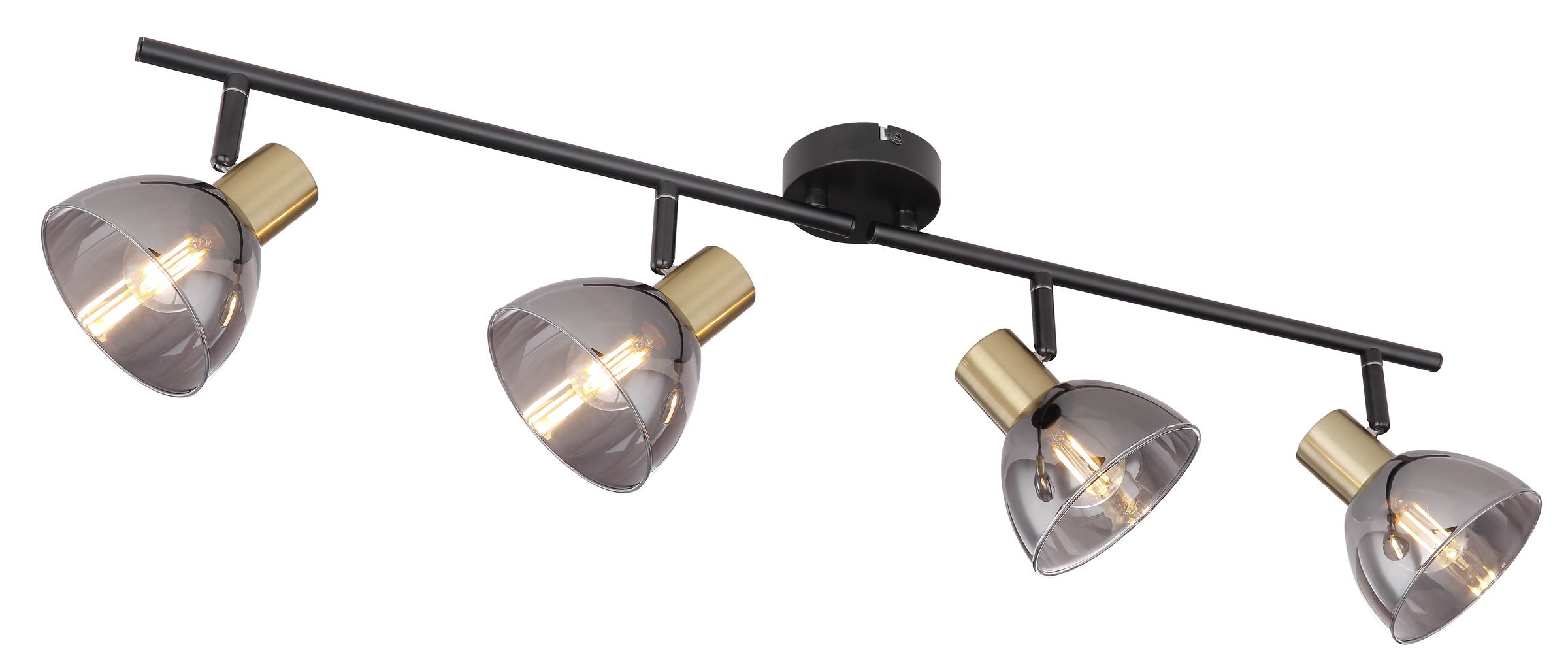 GLOBO LIGHTING Deckenspot »JAY« E14 1 Stk. Strahler Schwarz/Bronze, Glas, beweglich, E14
