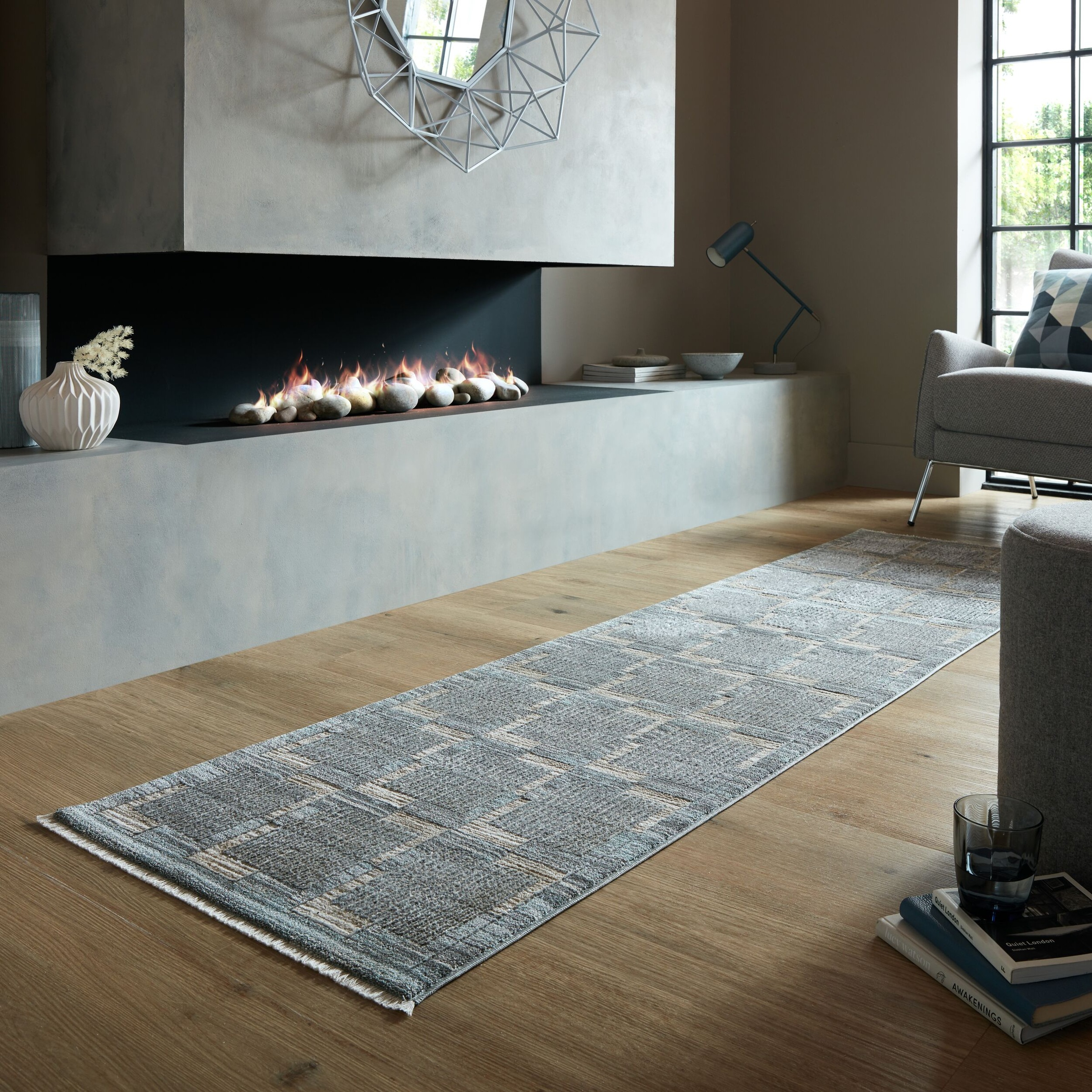 FLAIR RUGS Teppich »Evelyn Blocks«, rechteckig, 8 mm Höhe, Flor mit Glanzeffekt