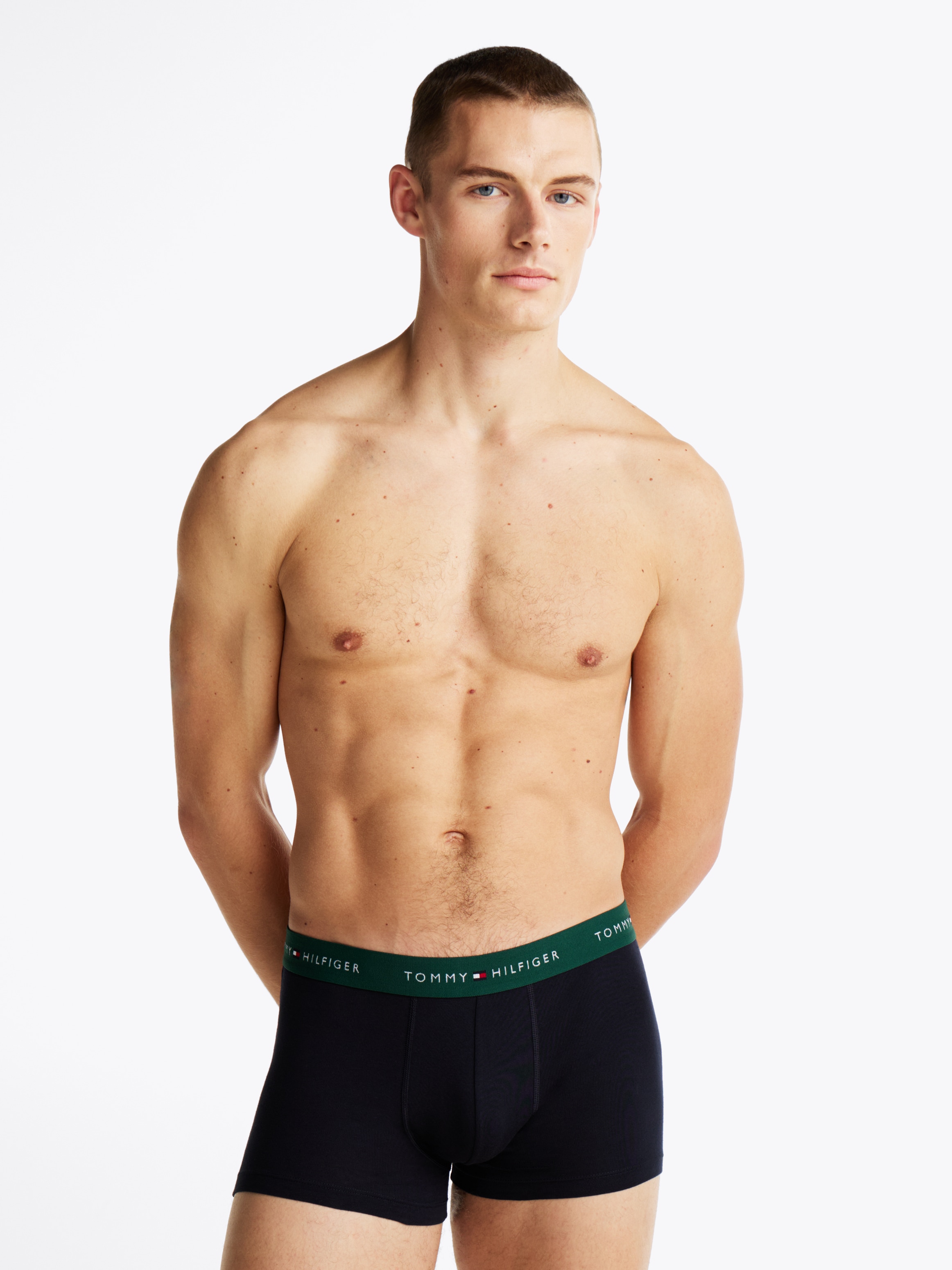 Tommy Hilfiger Underwear Boxer "TRUNK 3 PACK", (3 St.), mit kontrastfarbene günstig online kaufen