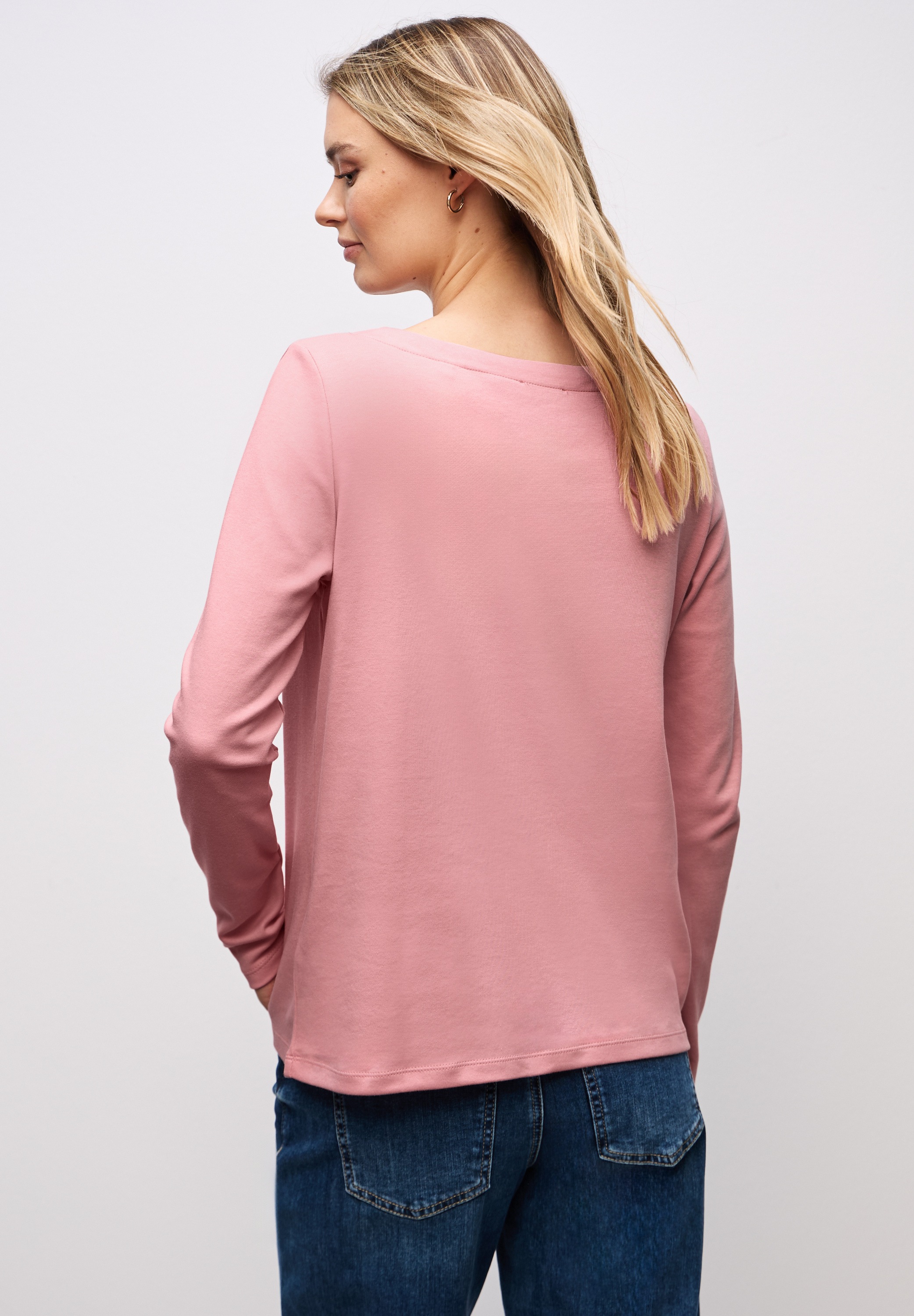 STREET ONE Langarmshirt aus reiner Baumwolle günstig online kaufen