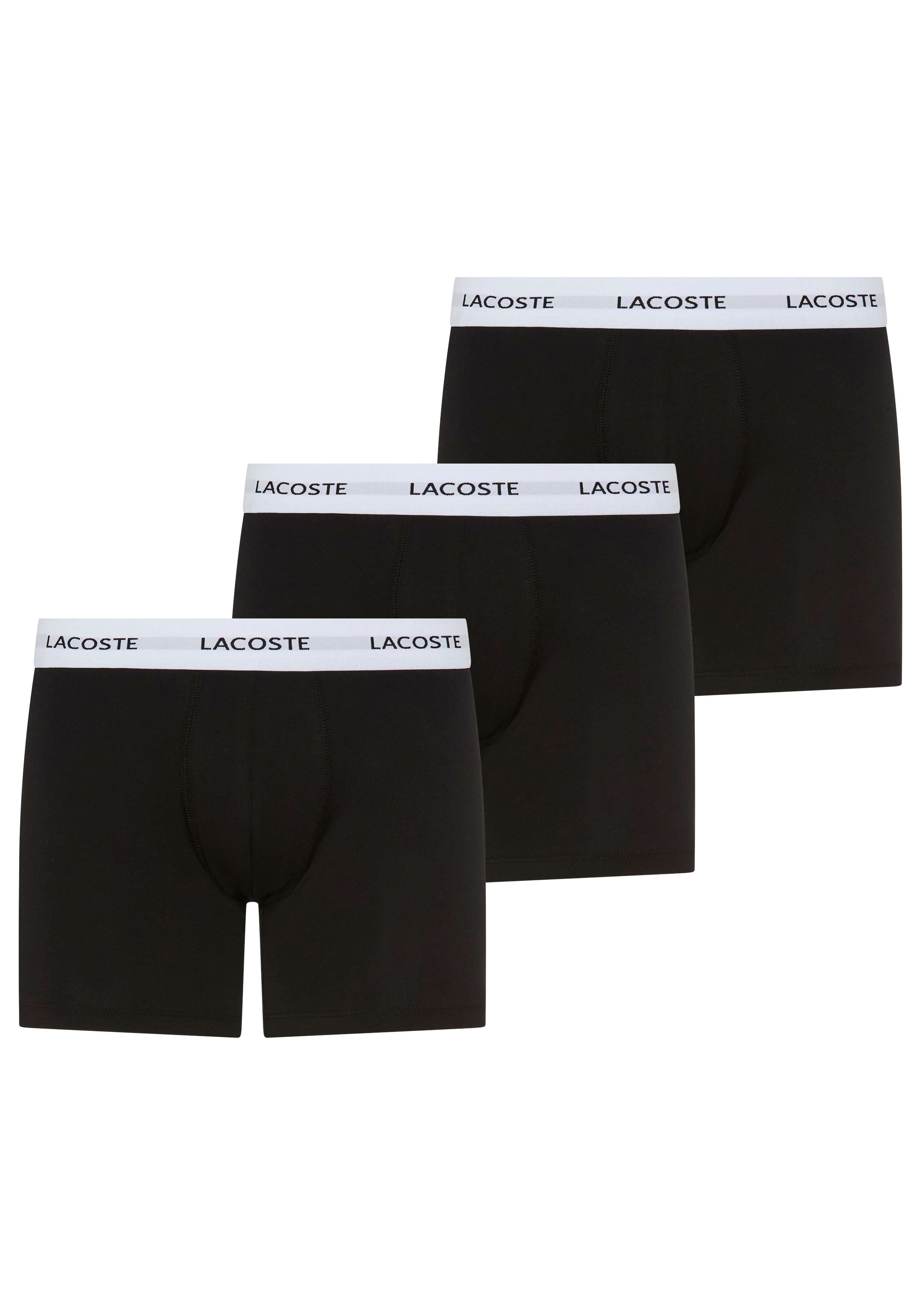 Lacoste Boxer "Boxer Brief" Packung, 3er, mit Lacoste-Schriftzug am Bund