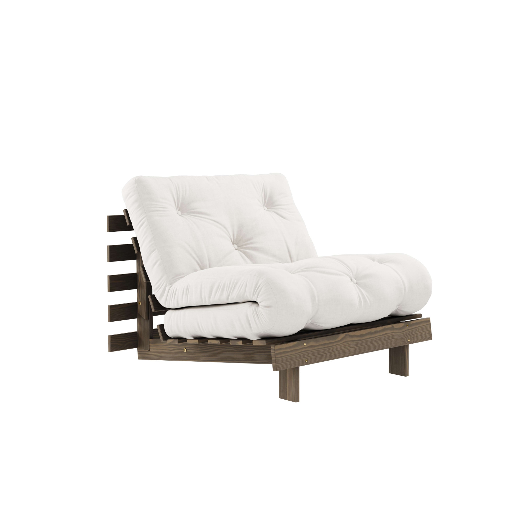 Karup Design Daybett "Roots Sofa Bed, Schlafsofa, Bettfunktion, FSC-Massivholz, B: 90 cm" Erhältlich in Breite 90 cm, 140 cm oder 160 cm, Inkl. Futonmatratze. Made in Europe, minimalistisches Design