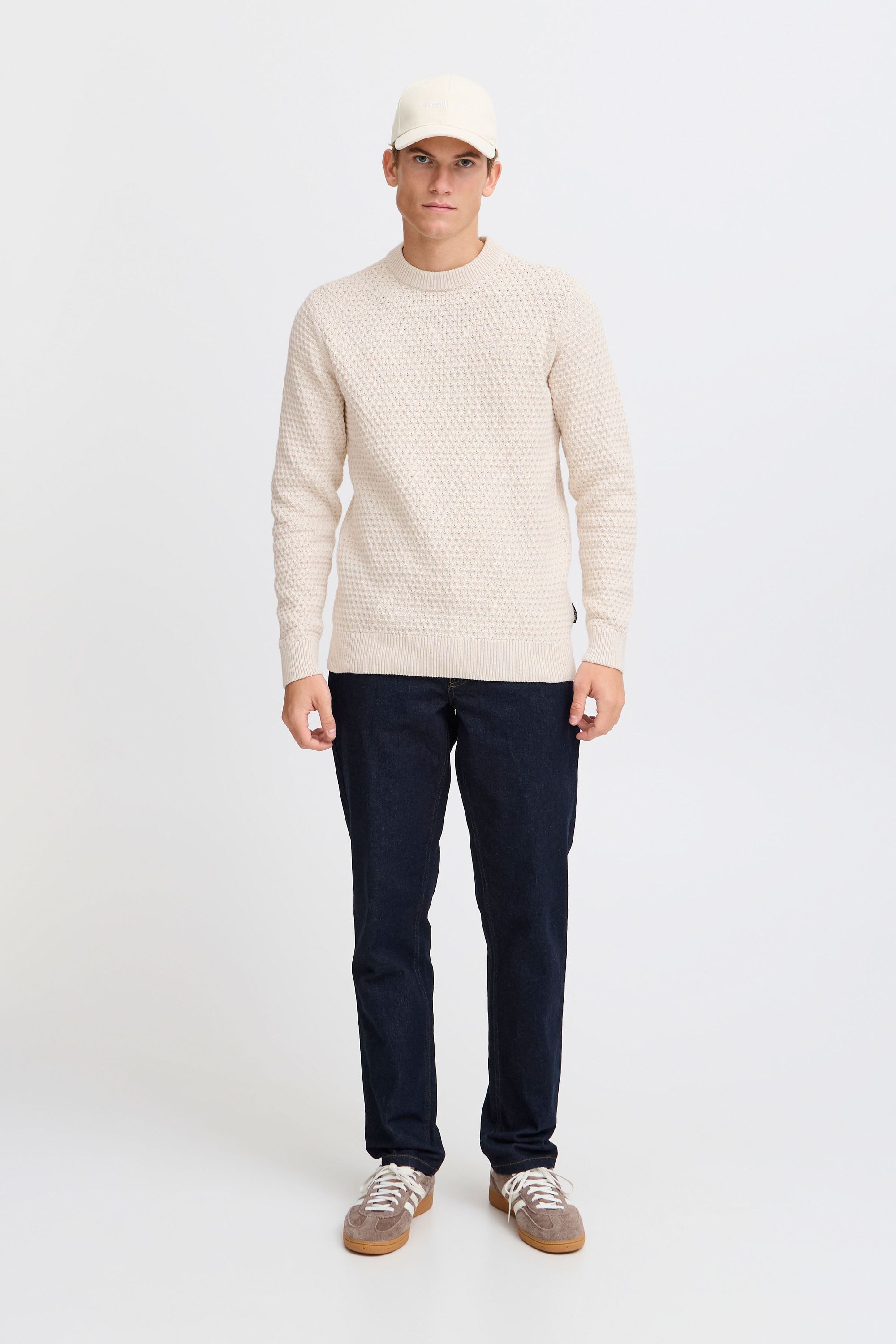 Casual Friday Strickfleece-Pullover »Strickpullover CFKARL structured crew neck knit«