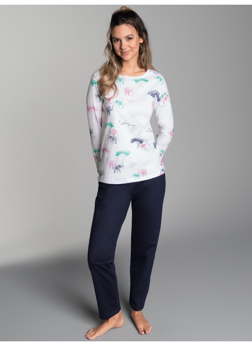 Trigema Schlafanzug »TRIGEMA Pyjama mit Safari-Print«, (1 tlg.)