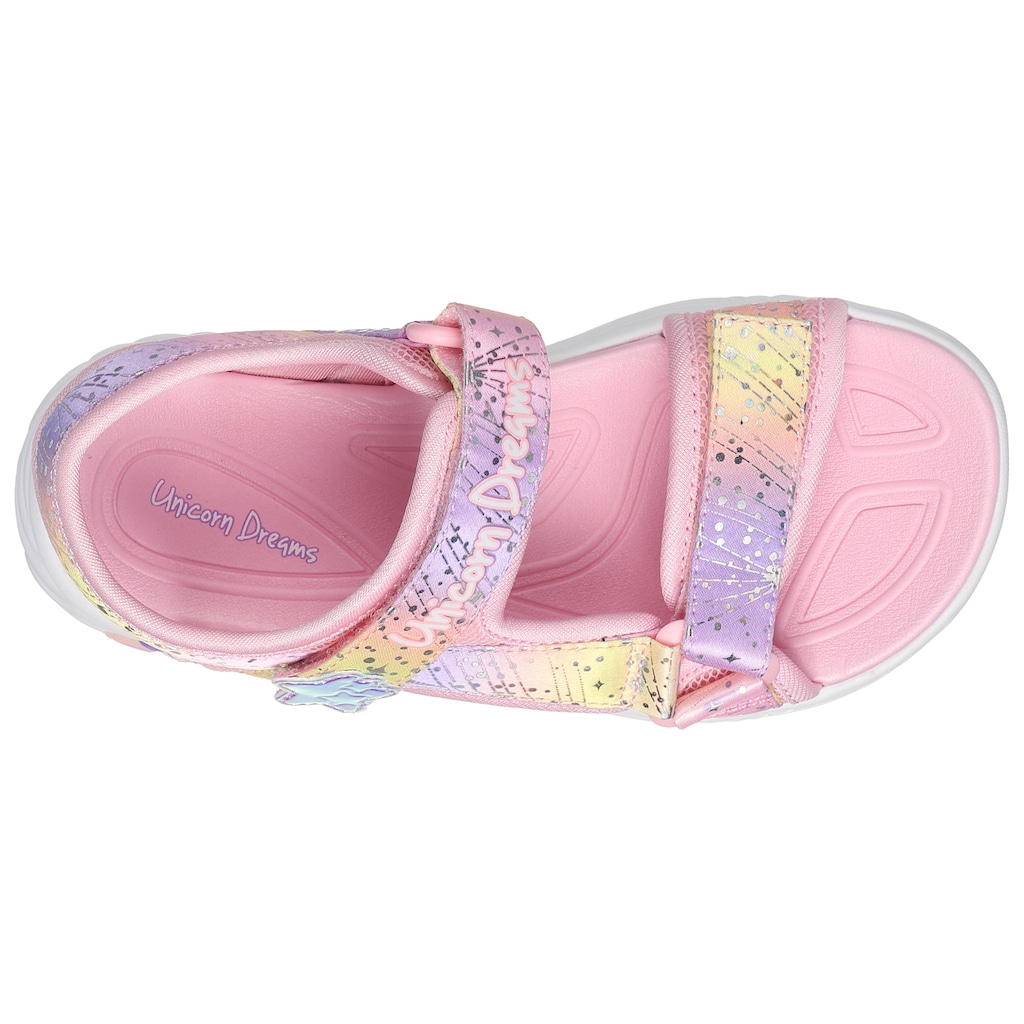 Skechers Kids Sandale »UNICORN DREAMS SANDAL MAJESTIC BLISS«, Sommerschuh, Klettschuh, Blinkschuh, blinkende Einhorn-Applikation