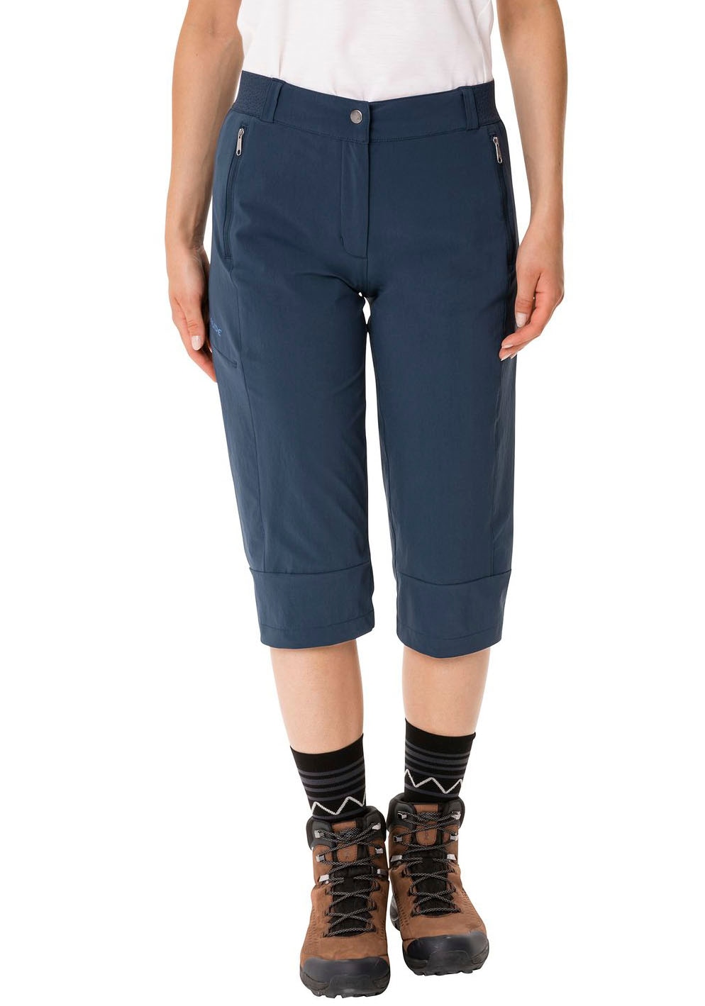 VAUDE Caprihose "FARLEY STRETCH CAPRI III" kurze Hose, elastische Kunstfaser