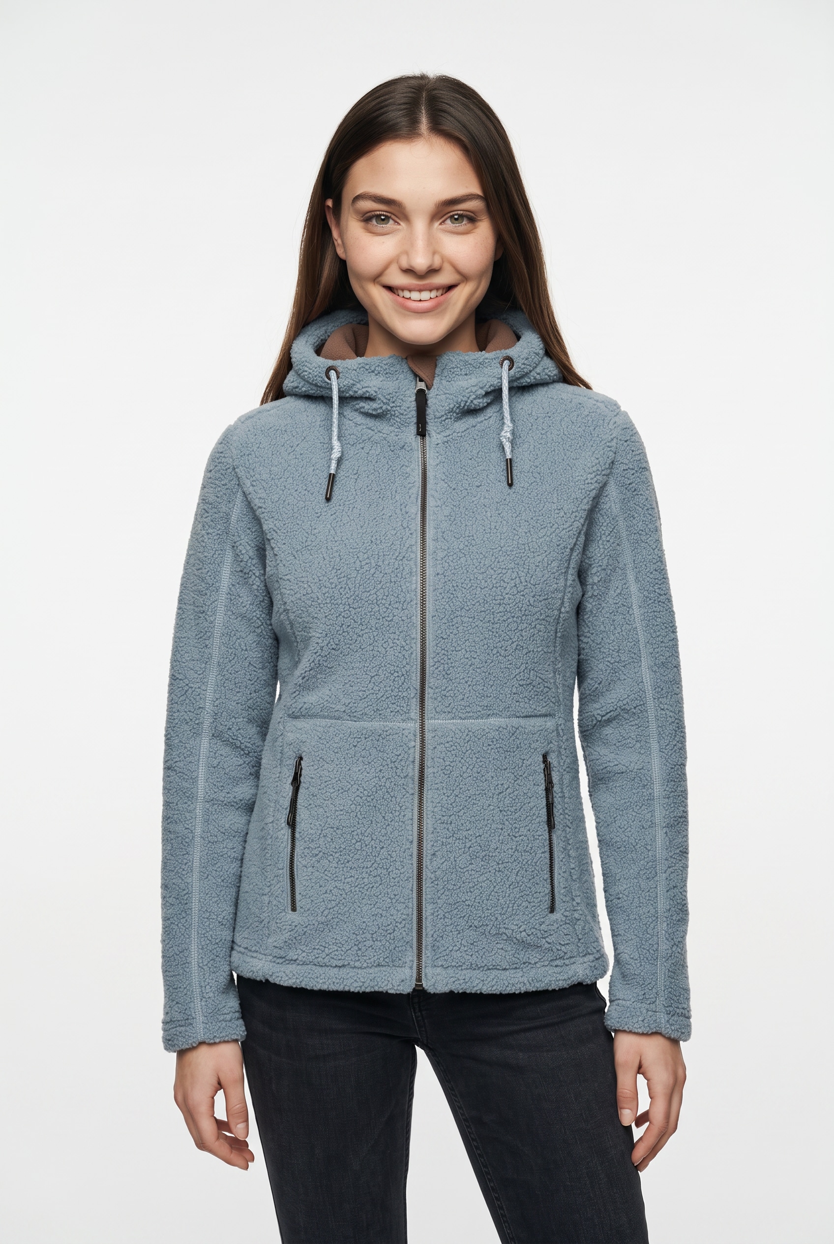 G.I.G.A. DX by killtec Strickfleecejacke "GW 38 WMN KNTFLC JCKT" mit Kapuze mit verstellbarer Kapuze, leichtes Material, Regular Passform