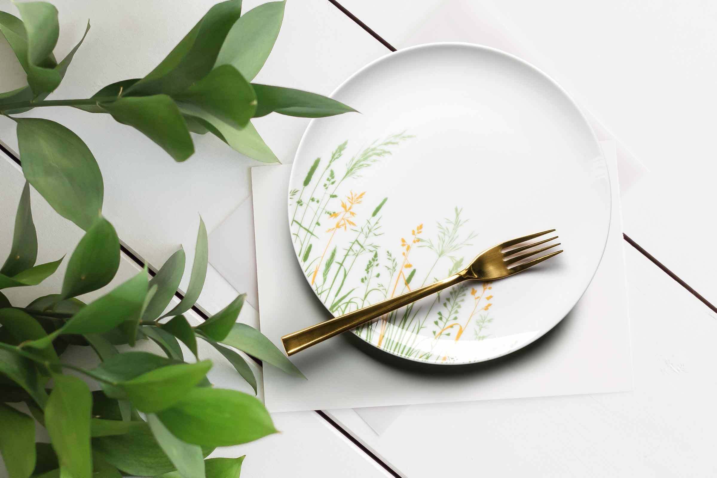 Seltmann Weiden Geschirr-Set »Teeservice Liberty Meadow Grasses 18er Set grün« Spülmaschinenfest, Mikrowellensicher, Ofenfest