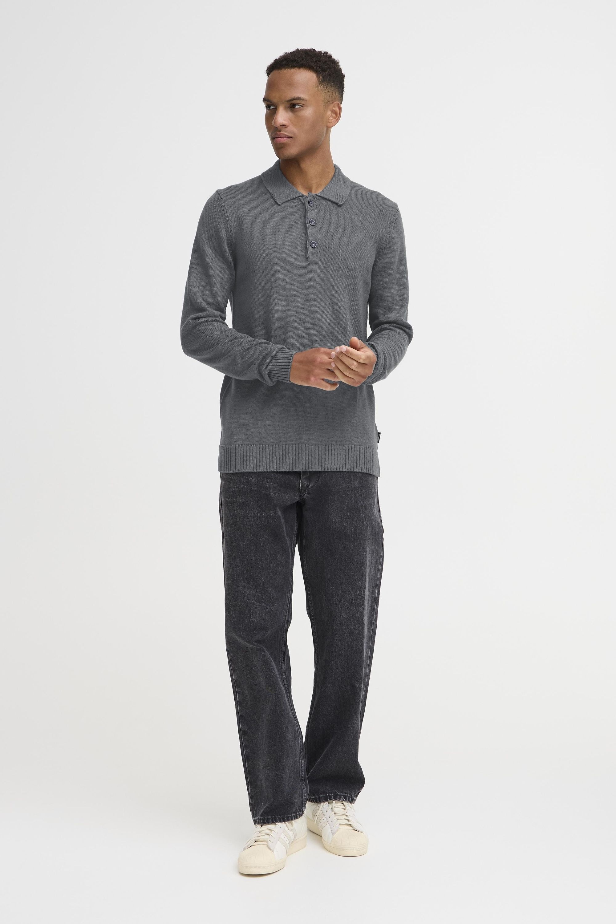 Blend Strickpullover »BHDENO« Stilvoller Strickpullover mit Polo-Kragen
