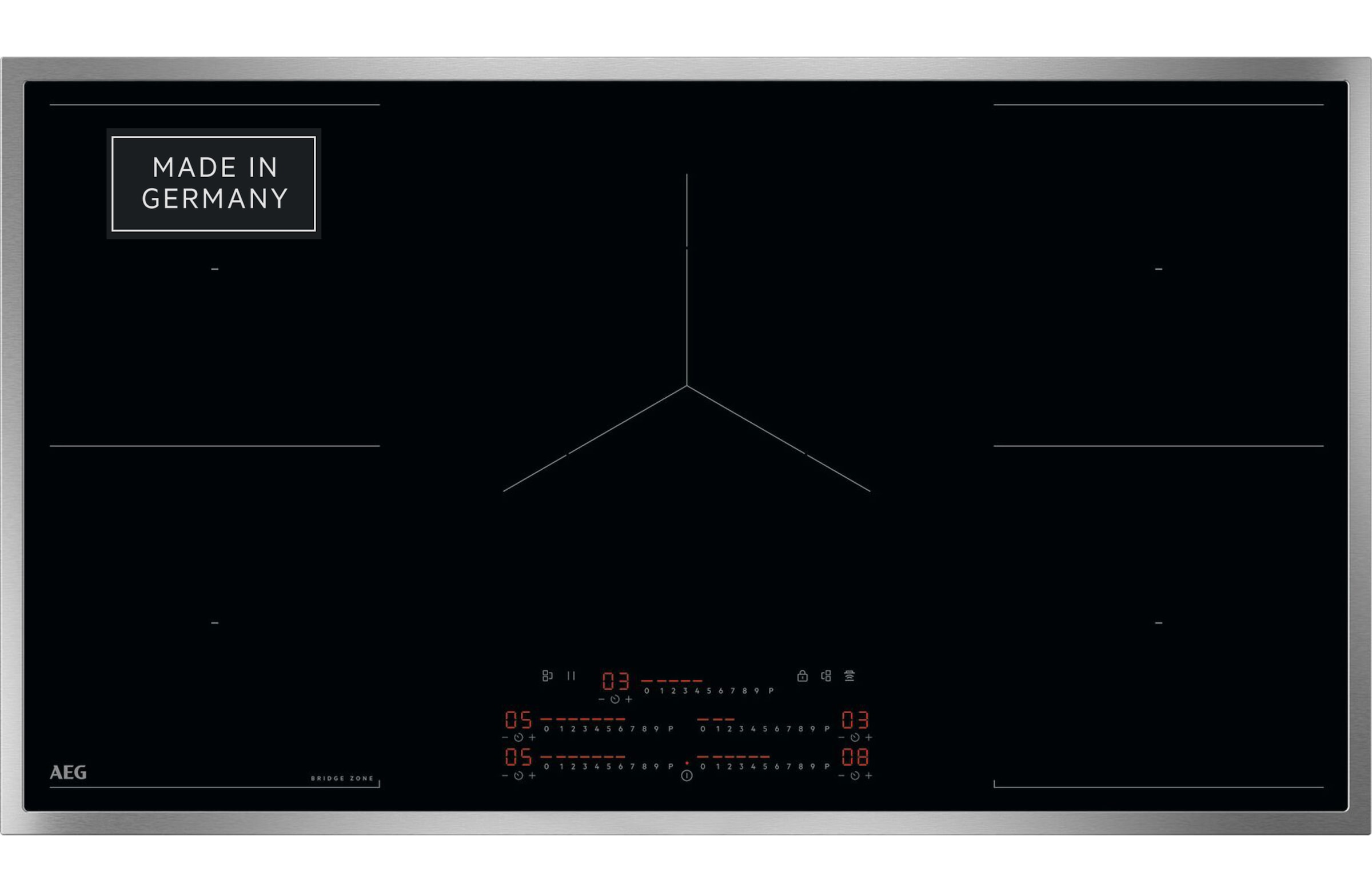 AEG Induktions-Kochfeld "TK95IN08UB" mit Edelstahlrahmen, mit Hob²Hood Abzu günstig online kaufen