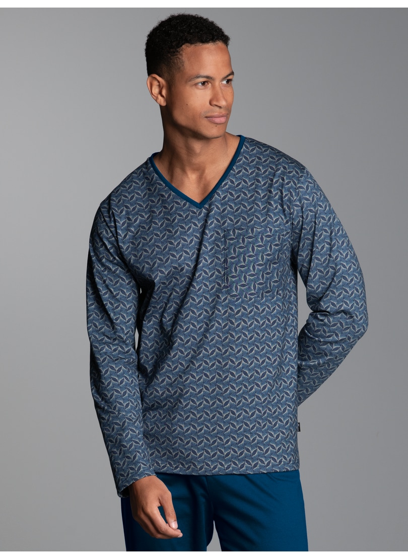 Trigema Schlafanzug »TRIGEMA Pyjama-Oberteil mit Allover-Blätter-Print«, (1 tlg.)