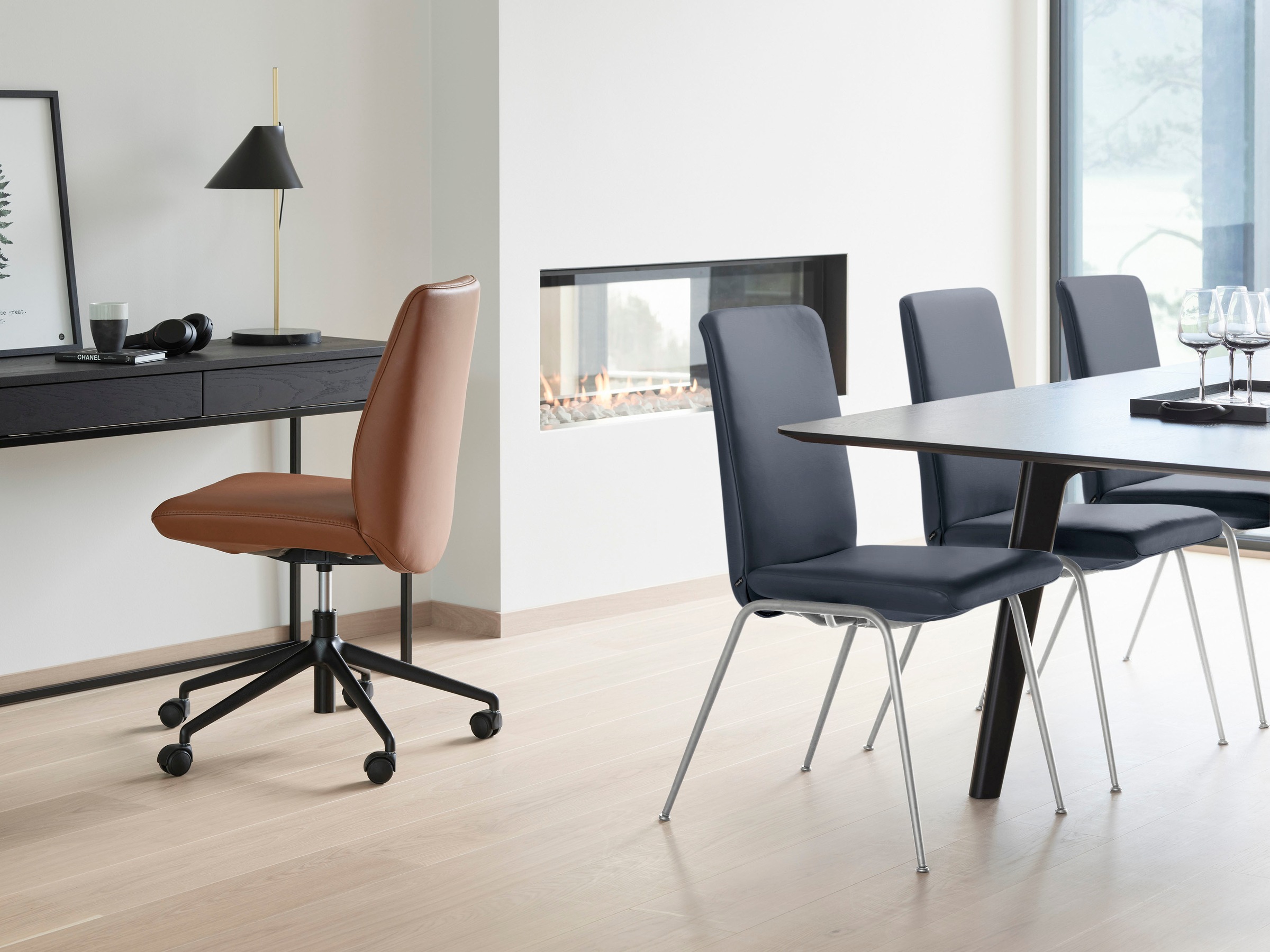 Stressless® Polsterstuhl »Laurel«, Leder PALOMA, Low Back, Größe L, mit Beinen aus Stahl in Chrom glänzend