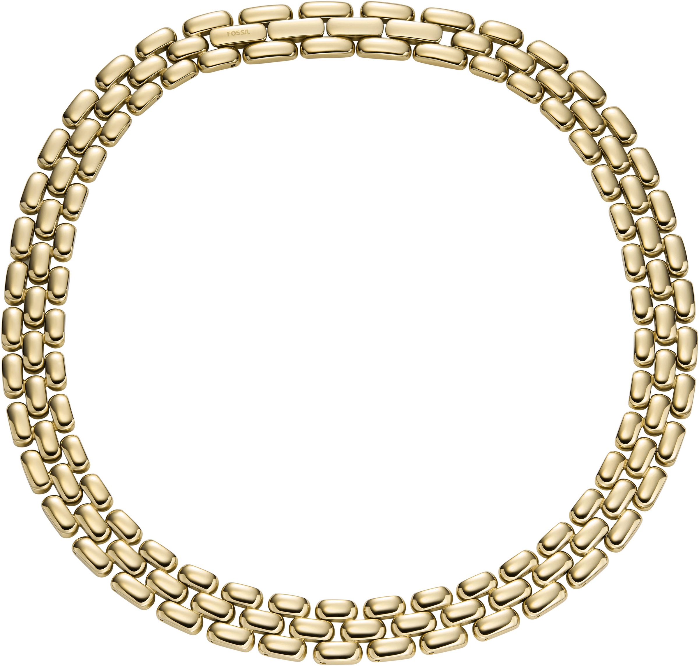 Kette ohne Anhänger FOSSIL "Schmuck Geschenk Edelstahl Halskette Arden", gold (gelbgoldfarben), Halsketten, Damen, Edelstahl, L: 45,5 B: 14,1mm, B:14,1mm 3
