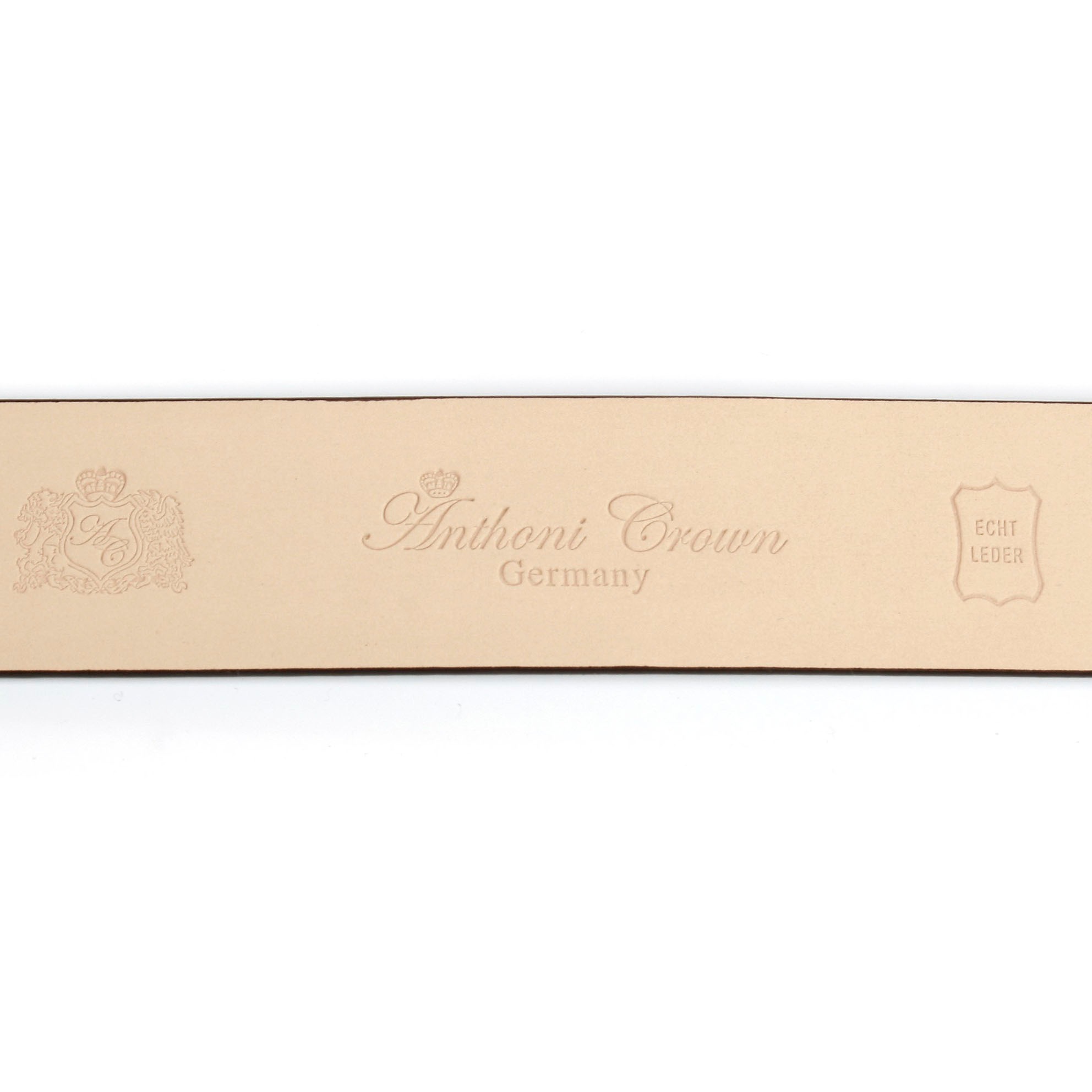 Anthoni Crown Ledergürtel mit filigraner goldfarbener Koppel-Schließe