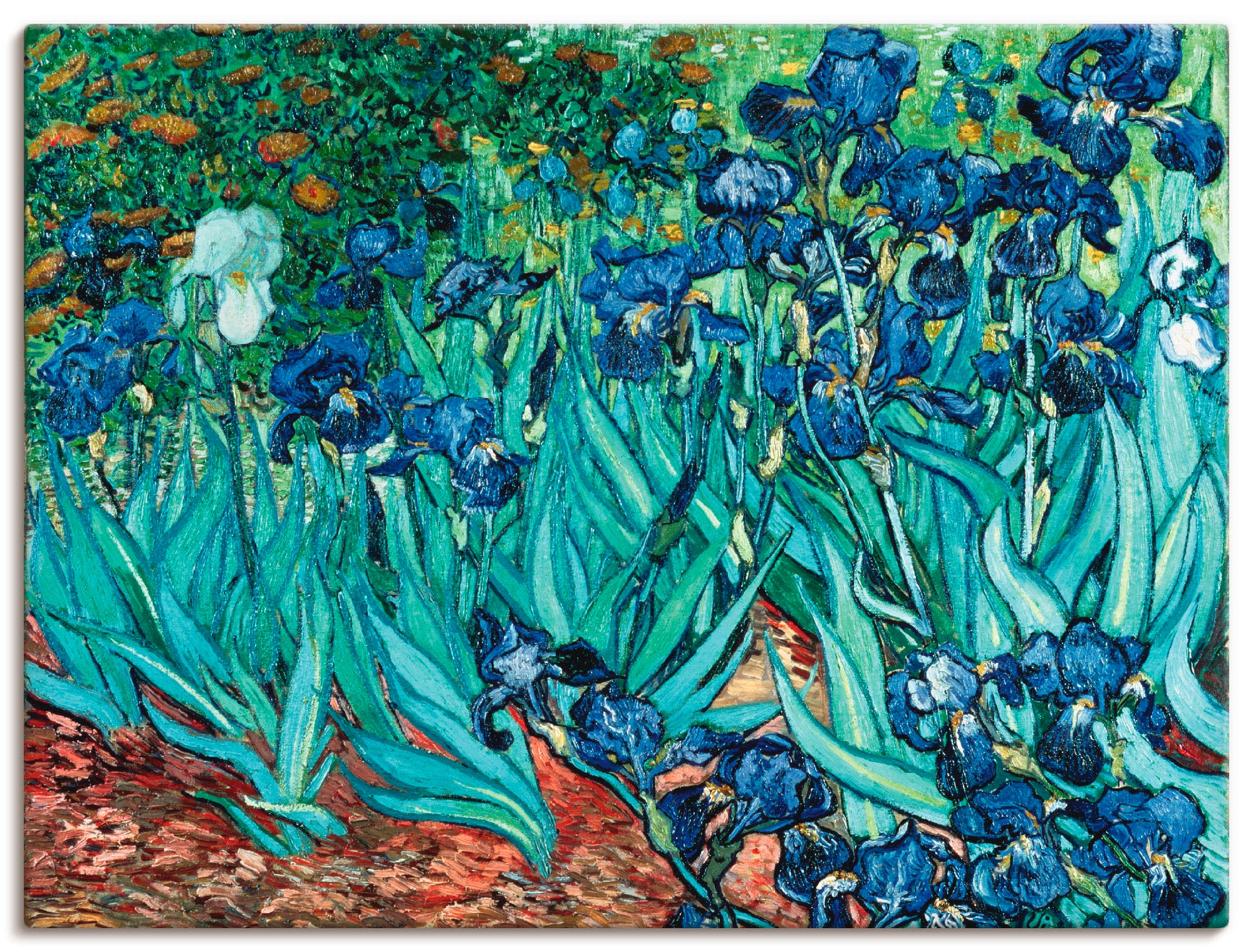 Artland Leinwandbild "Iris (Schwertlilien). 1889" Blumen 1 Stk. tlg. auf Holzrahmen gespannt