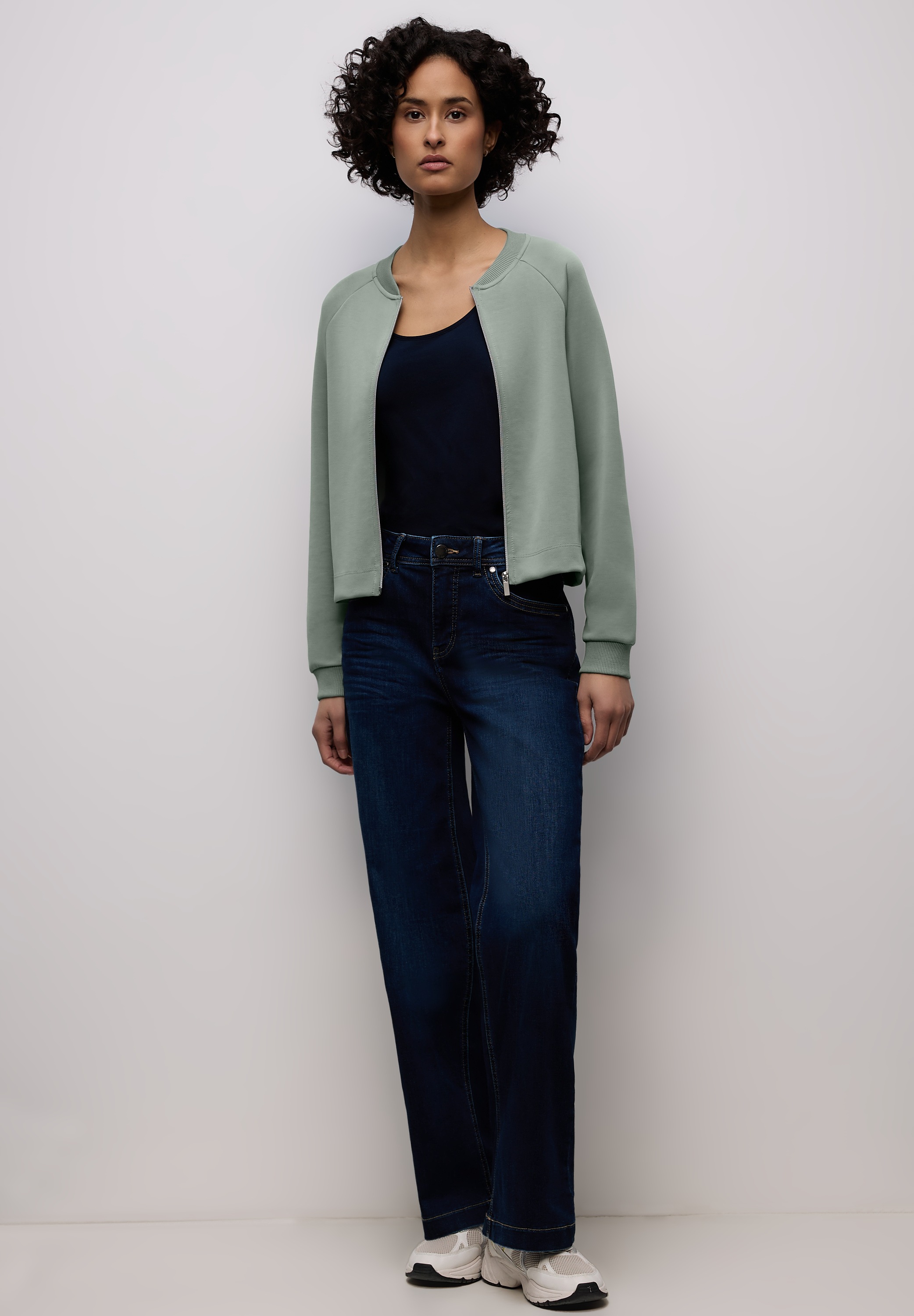 Thumbnail - STREET ONE Cardigan aus elastischem Materialmix