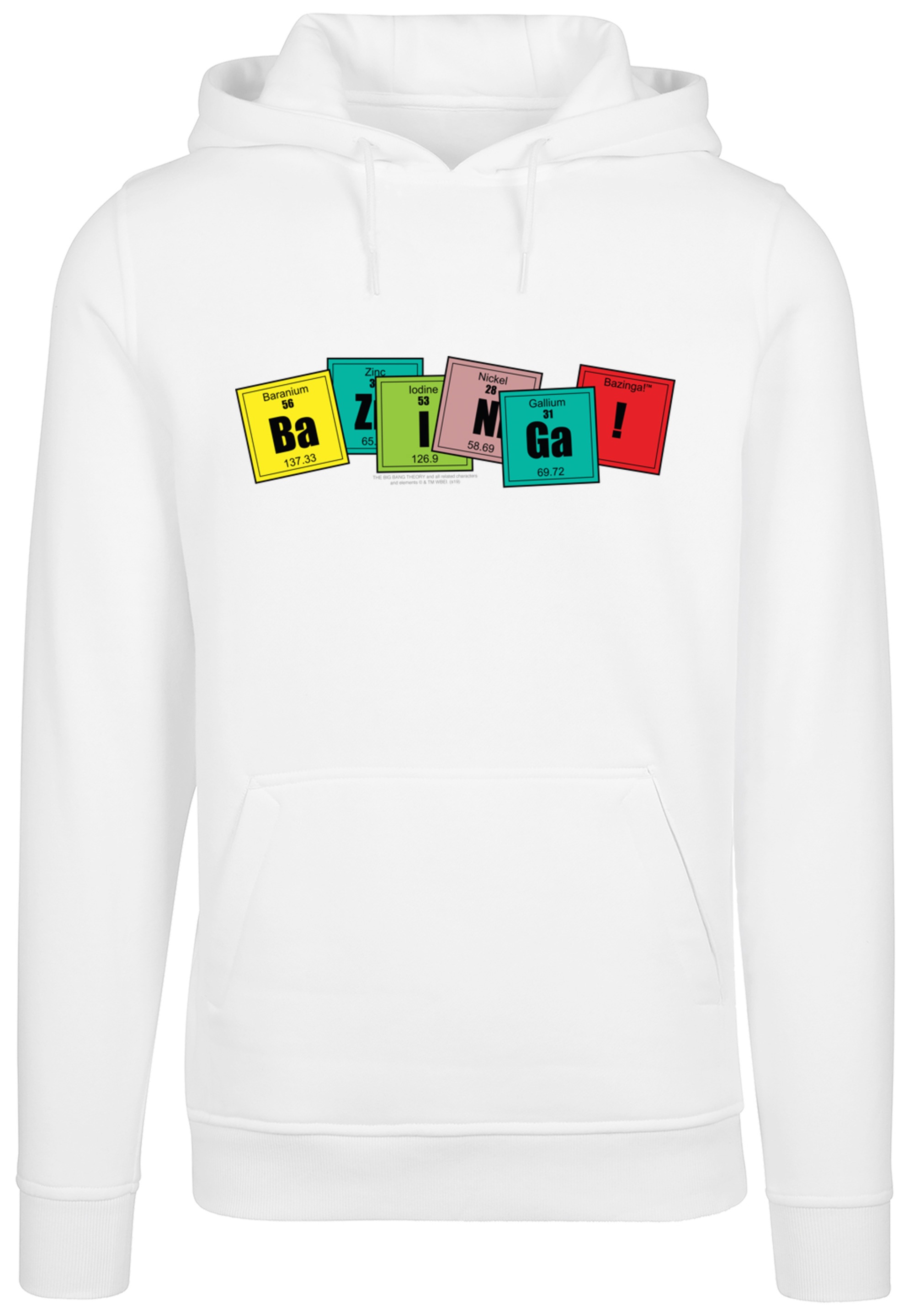 F4NT4STIC Sweatshirt »Big Bang Theory Bazinga«, Herren,Premium Merch,Slim-Fit,Kapuzenpullover,Bedruckt