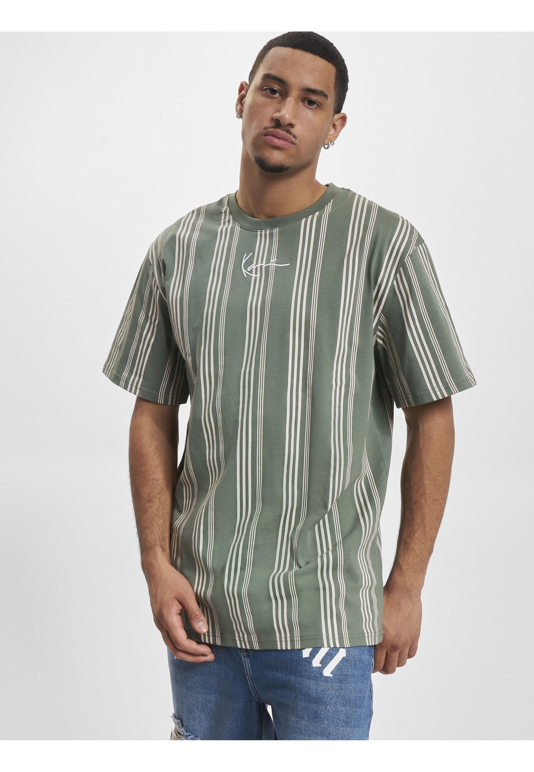 Karl Kani T-Shirt »Karl Kani Herren KM233-025-1 KK Small Signature Striped Tee« 1 Stk.