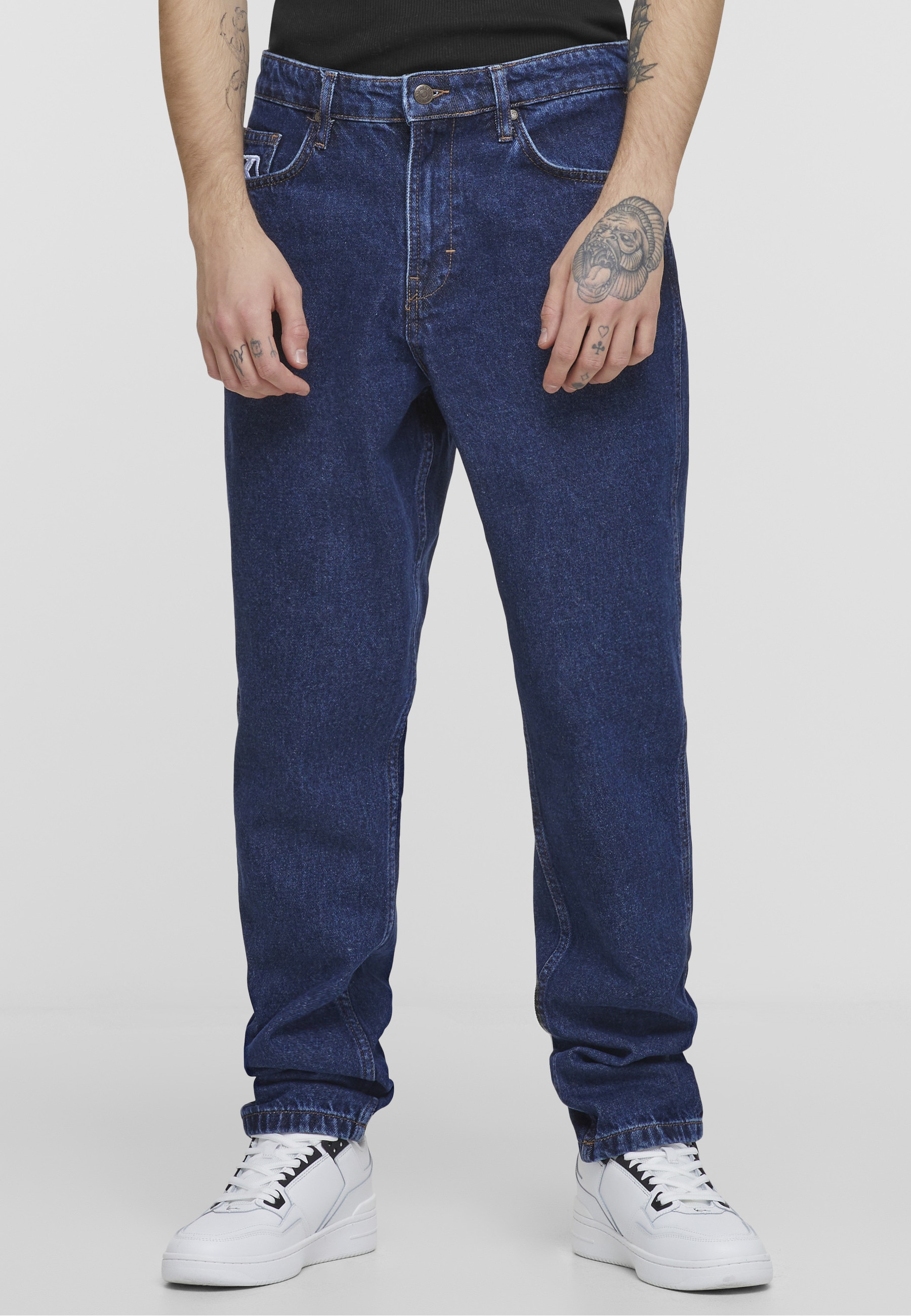 Karl Kani Bequeme Jeans »Karl Kani Herren KK Small Signature Tapered Five Pocket Denim«