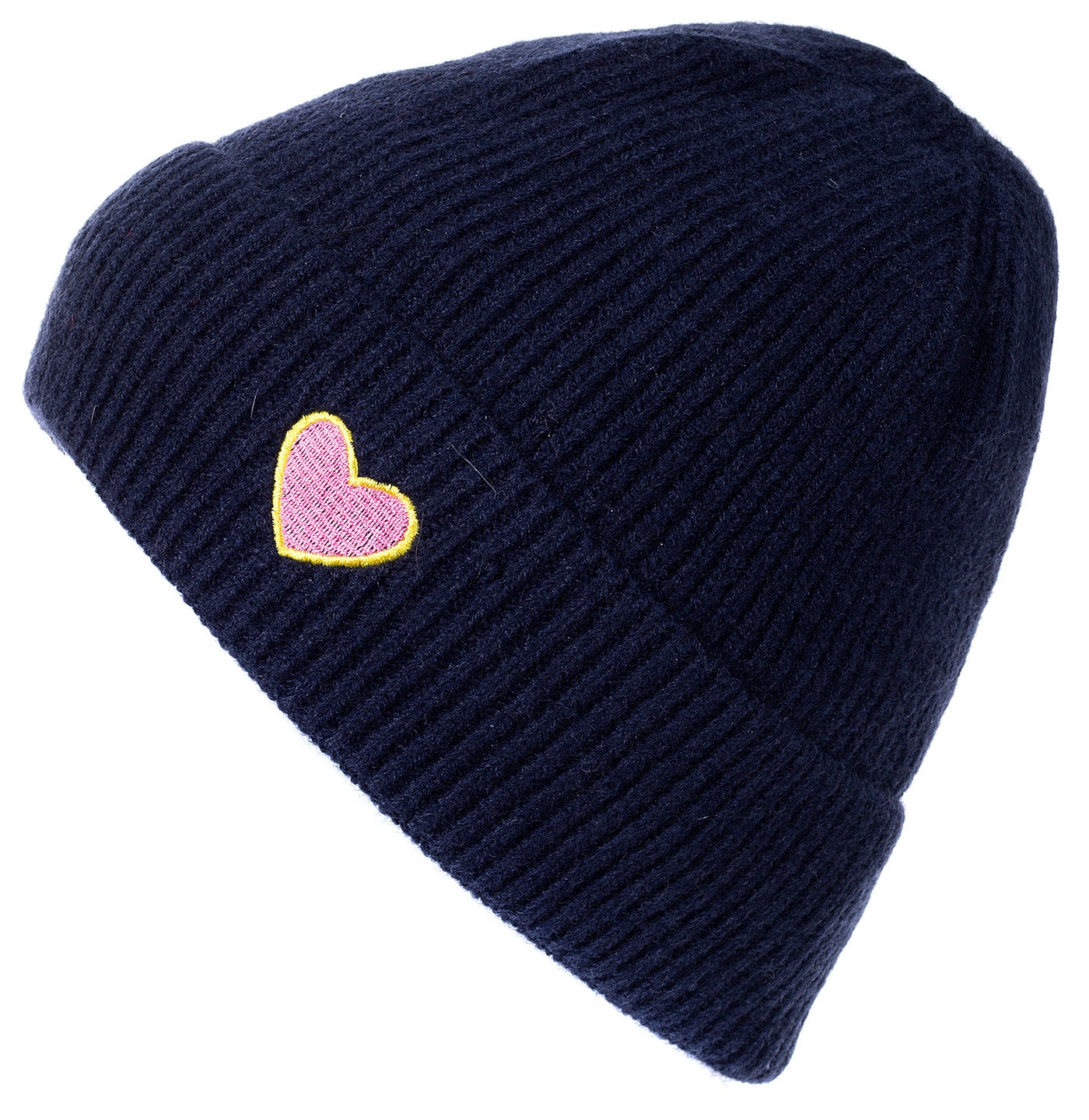 styleBREAKER Strickmütze "Strick Beanie mit Herz Stickerei" 1 Stk.