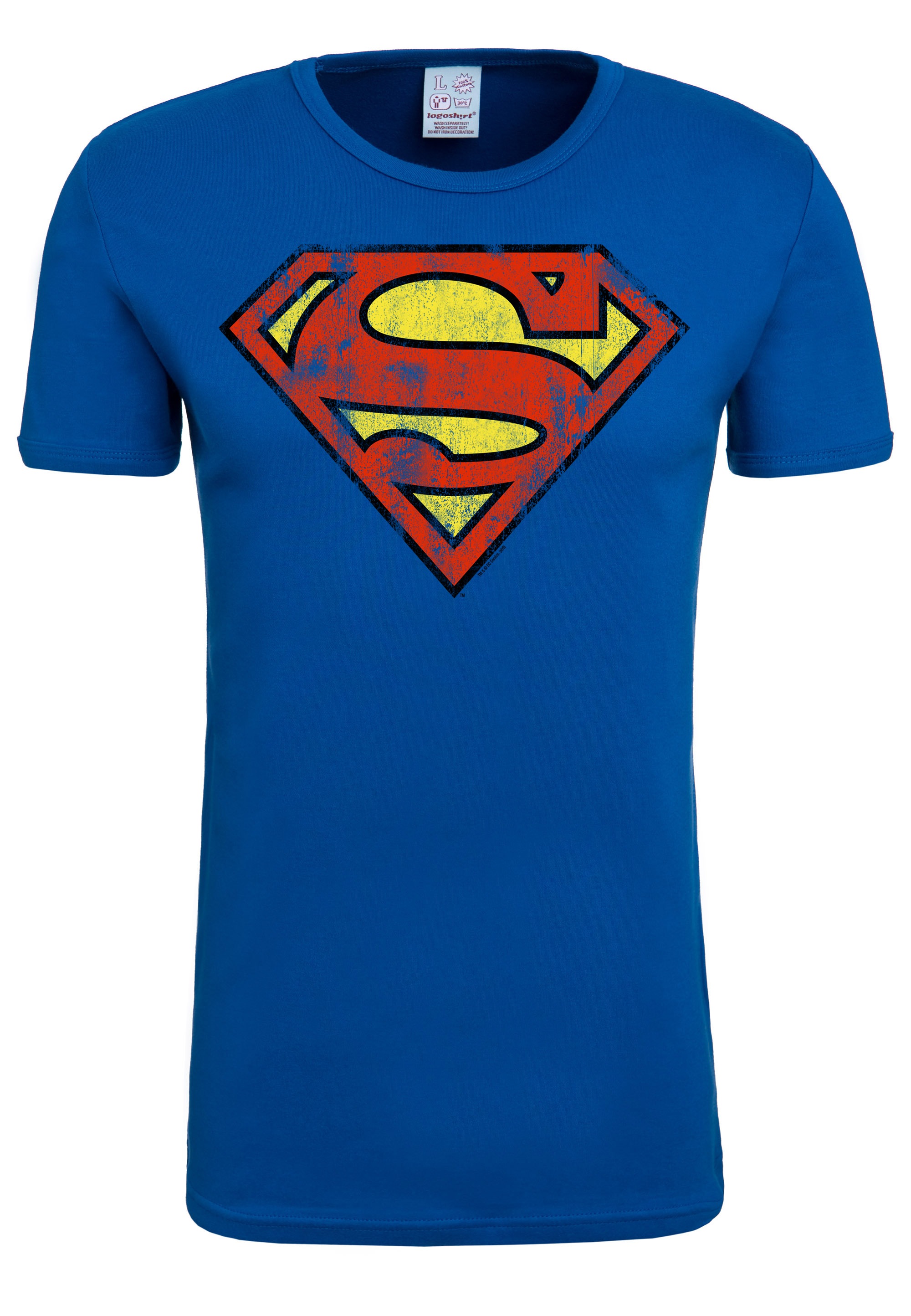 LOGOSHIRT T-Shirt »Superman-Logo«, mit lizenzierten | für Originaldesign kaufen BAUR