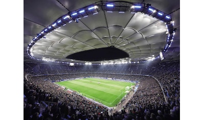 Vliestapete »Hamburger SV im Stadion bei Nacht«, made in Berlin