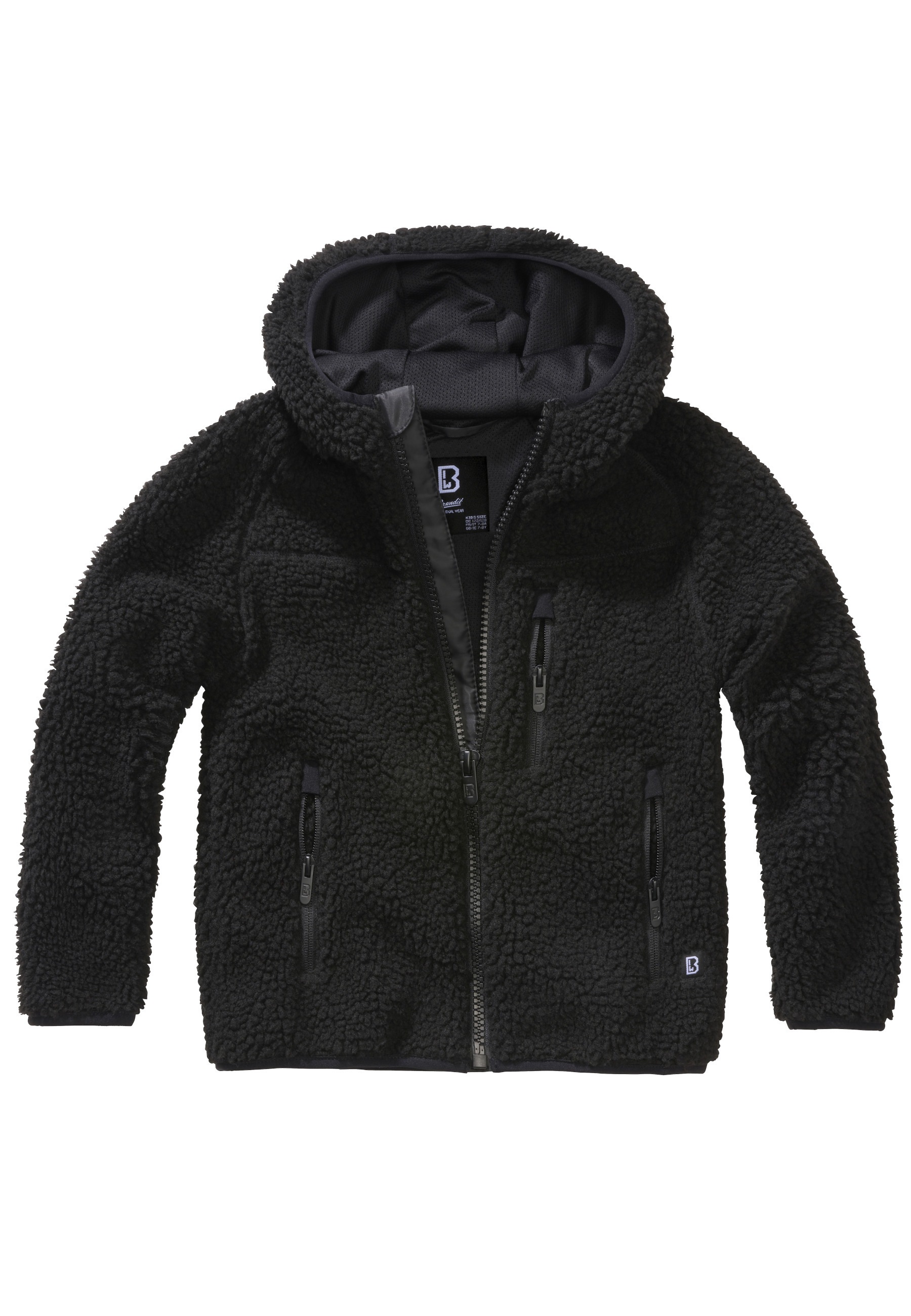 Brandit Veste Teddy Black 146-152 cm Garçons,Filles