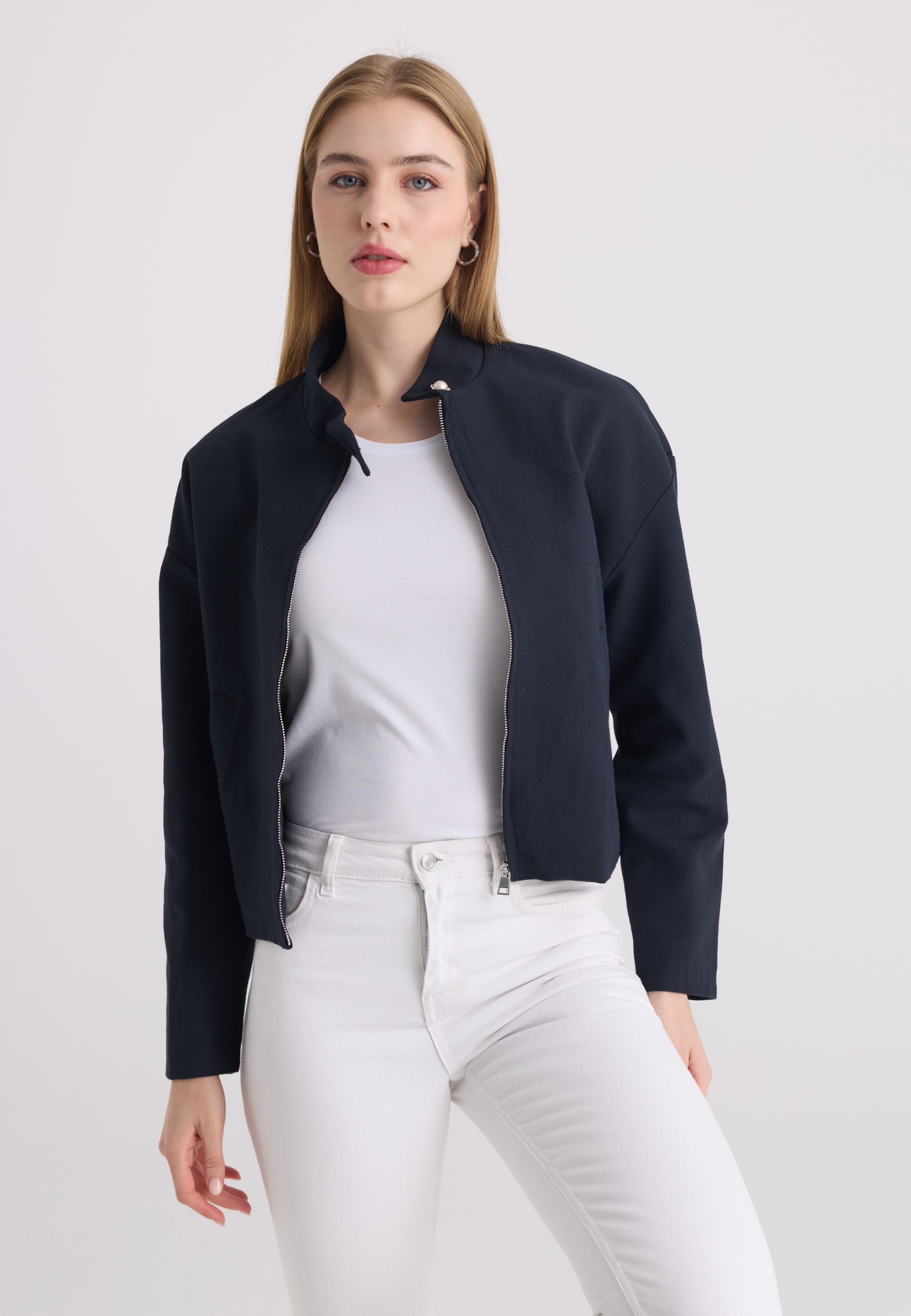 Felix Hardy Blouson »Jacke aus Baumwoll-Leinen-Mix«