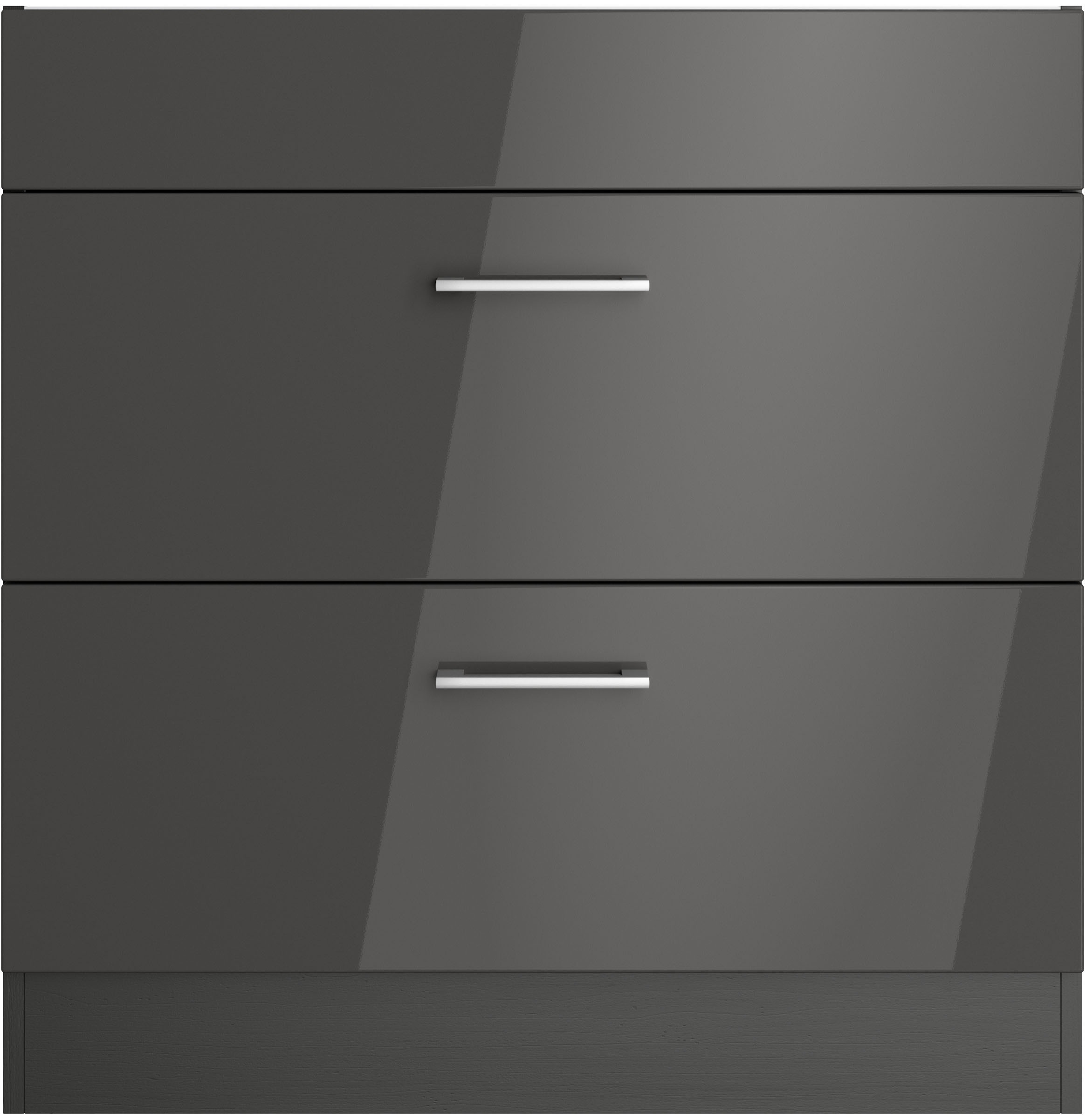 KOCHSTATION Kochfeldumbauschrank »KS-Milan«, HELD Möbel, Kochfeldumbau 80 cm, matte oder hochglänzende Fronten