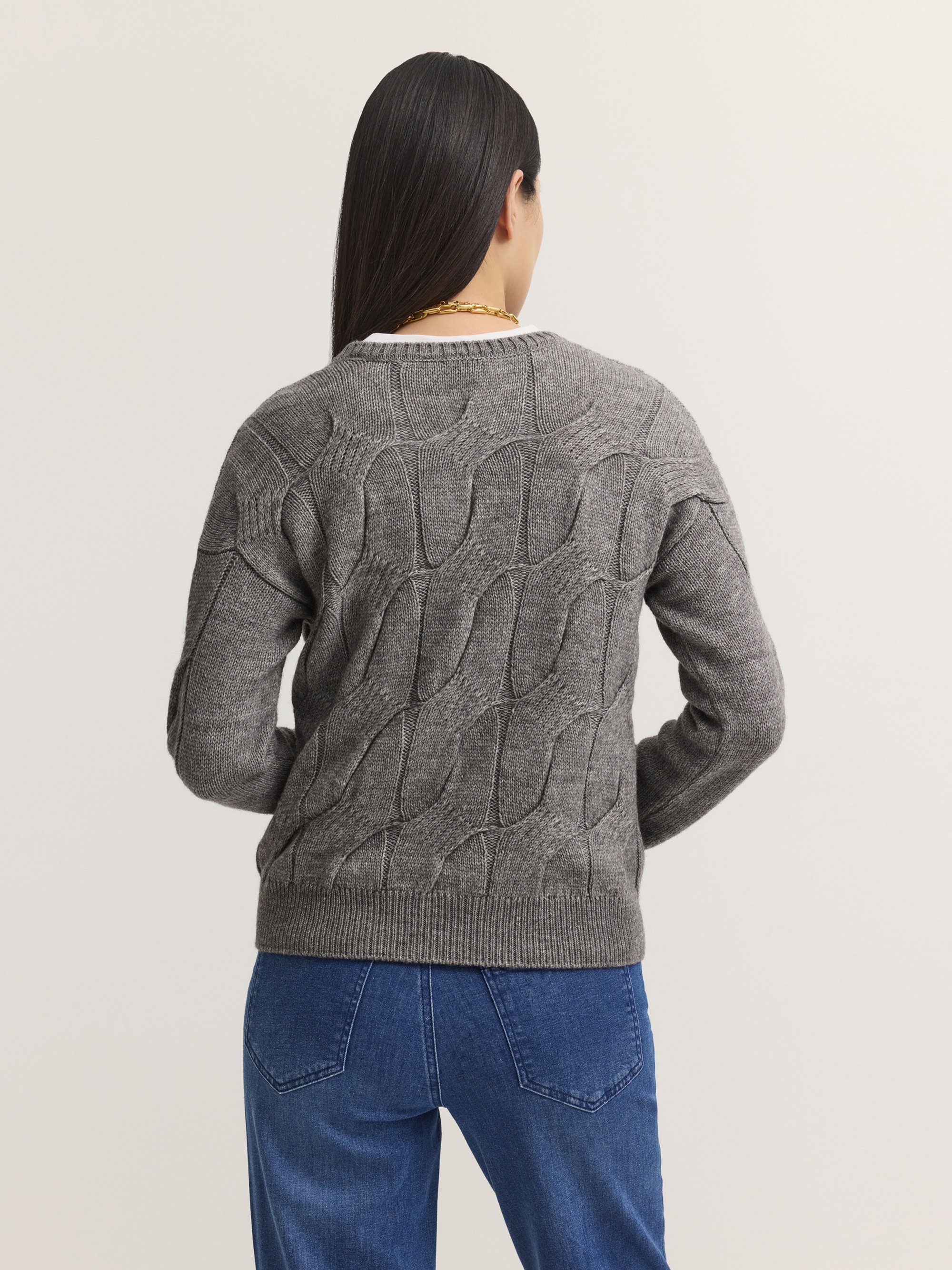 bugatti Rundhalspullover »Regular Fit« Regular Fit Alpaka-Wollmix