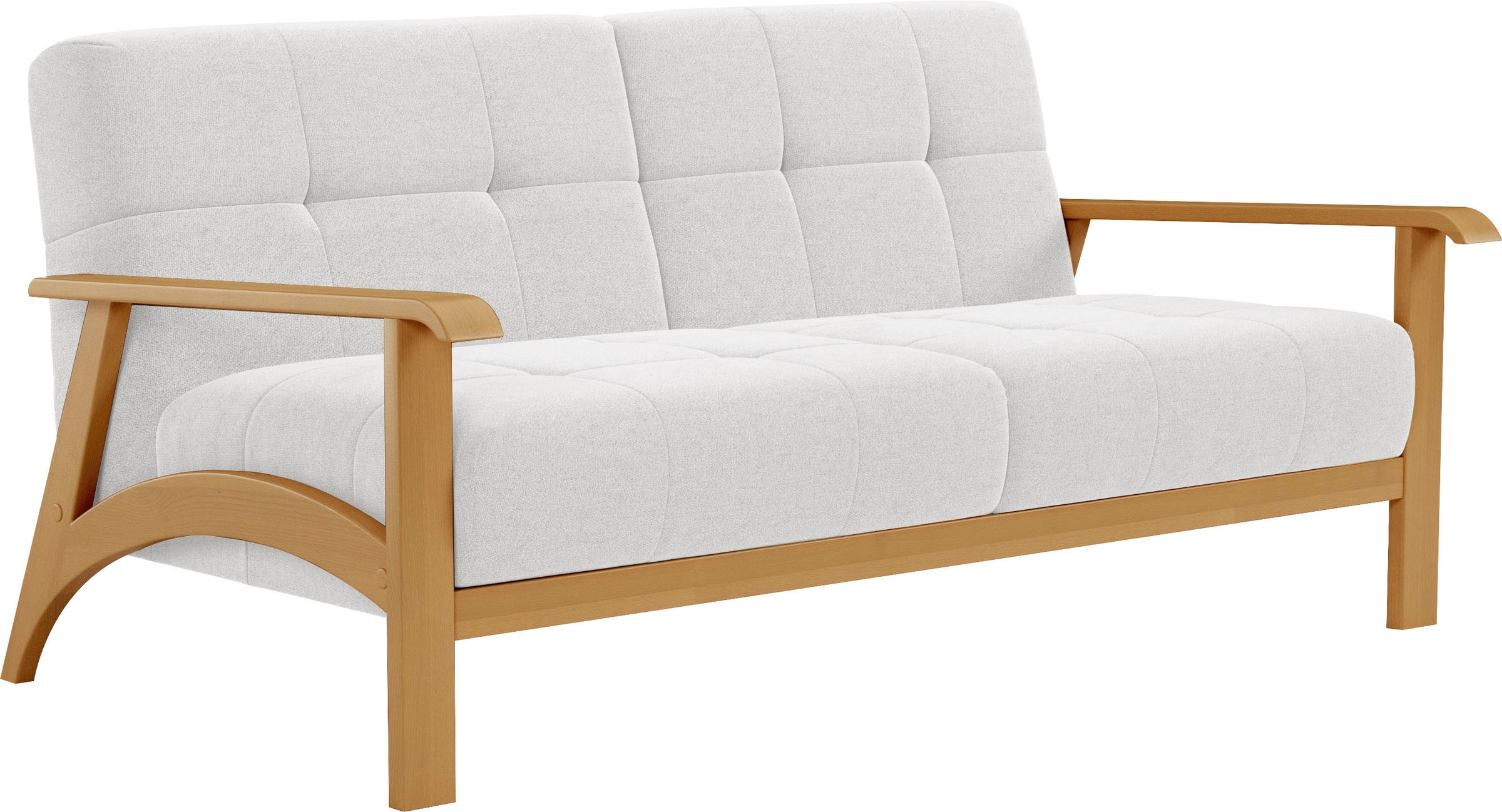 sit&more 2,5-Sitzer »Billund«, Armlehnen aus eichefarbigem Buchenholz, verschiedene Bezüge und Farben