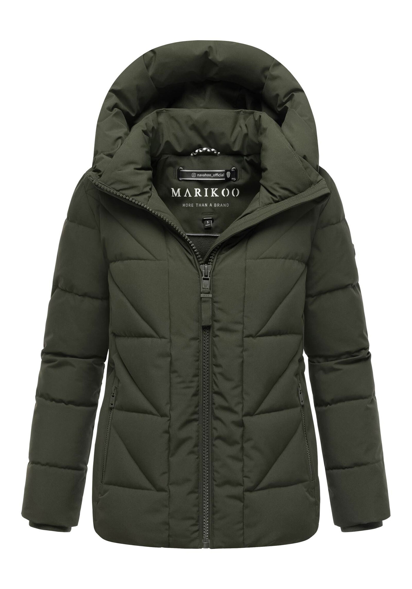 Marikoo Winterjacke »Kuschelnasee«, mit extra hohem Kragen und warmem Fleecefutter