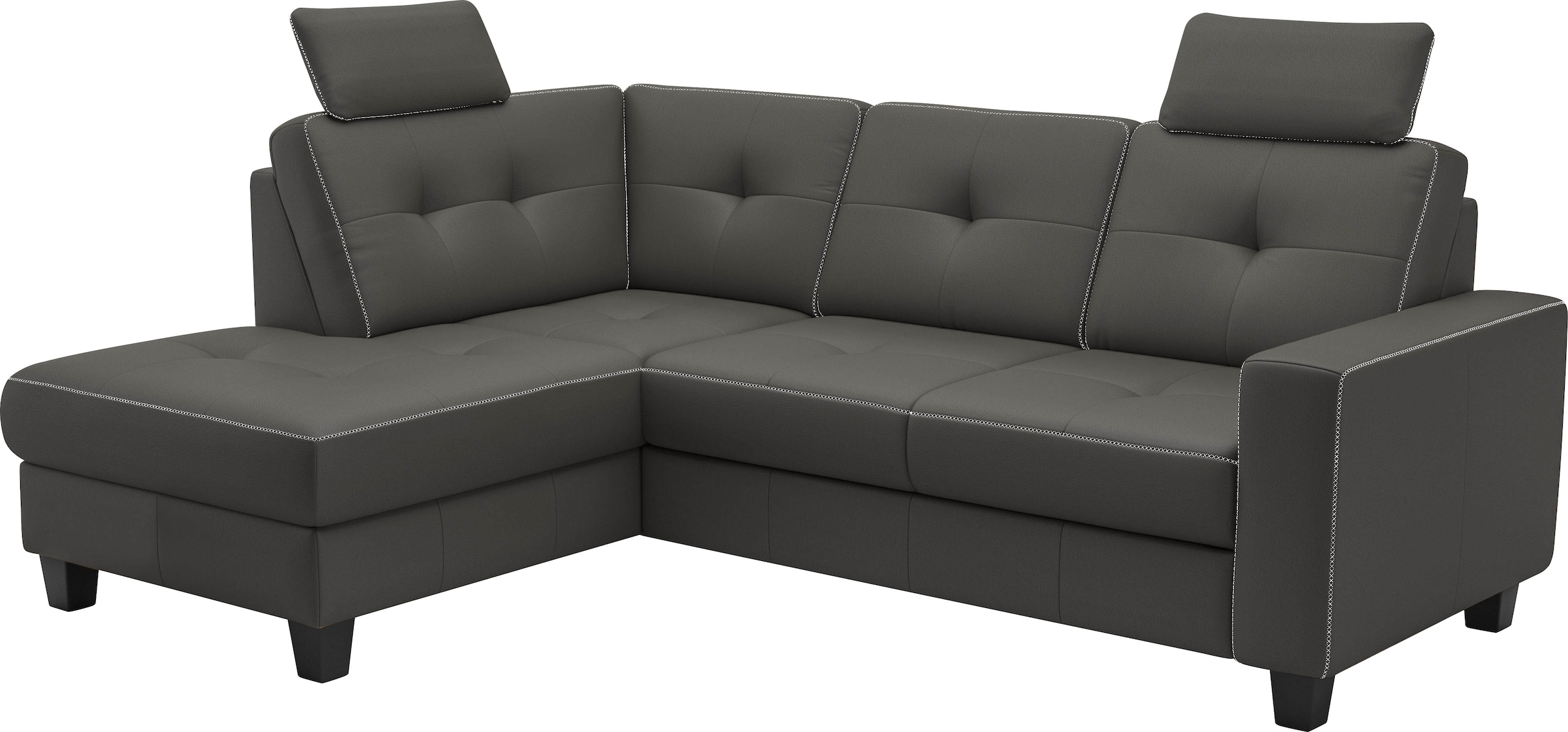 Places of Style Ecksofa »Varese«, wahlweise mit Bettfunktion und Bettkasten