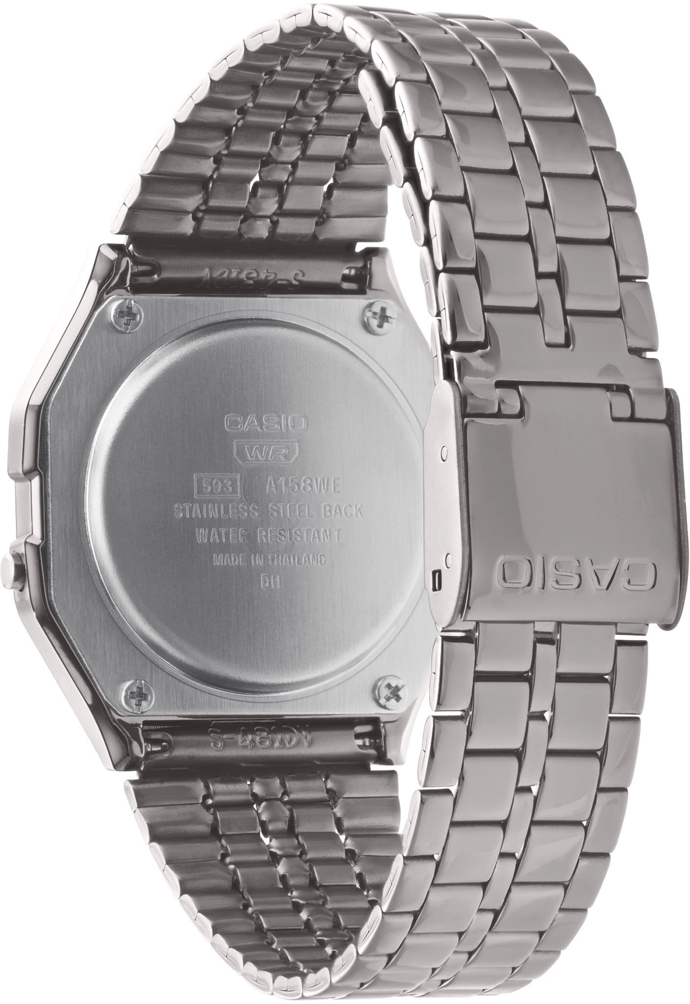 CASIO VINTAGE Chronograph, Quarzuhr, Armbanduhr, Damenuhr, Herrenuhr, Digitaluhr,Edelstahlarmband