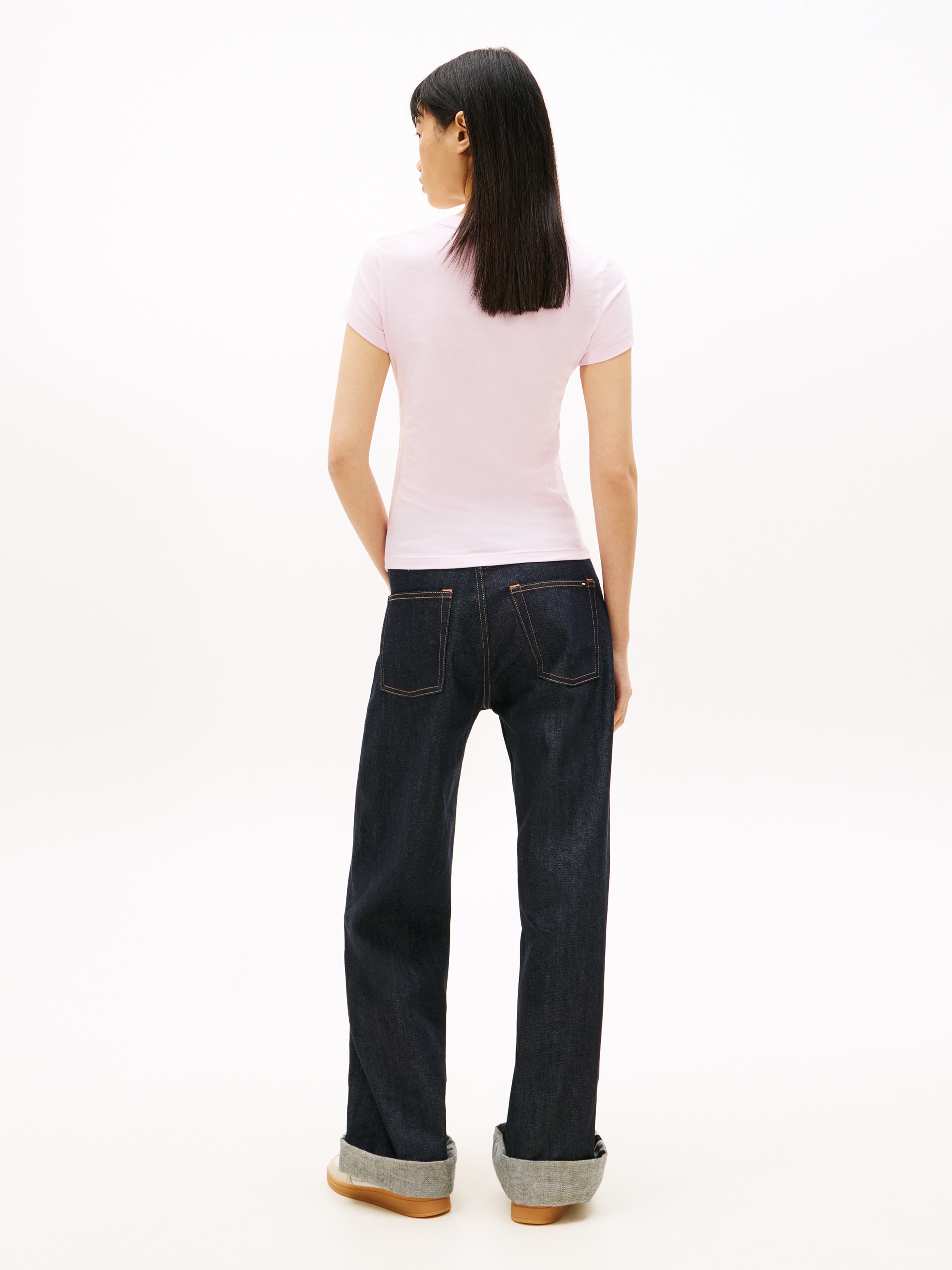 Tommy Jeans T-Shirt »TJW SLIM WAVY FLAG TEE EXT« mit Rundhalsausschnitt