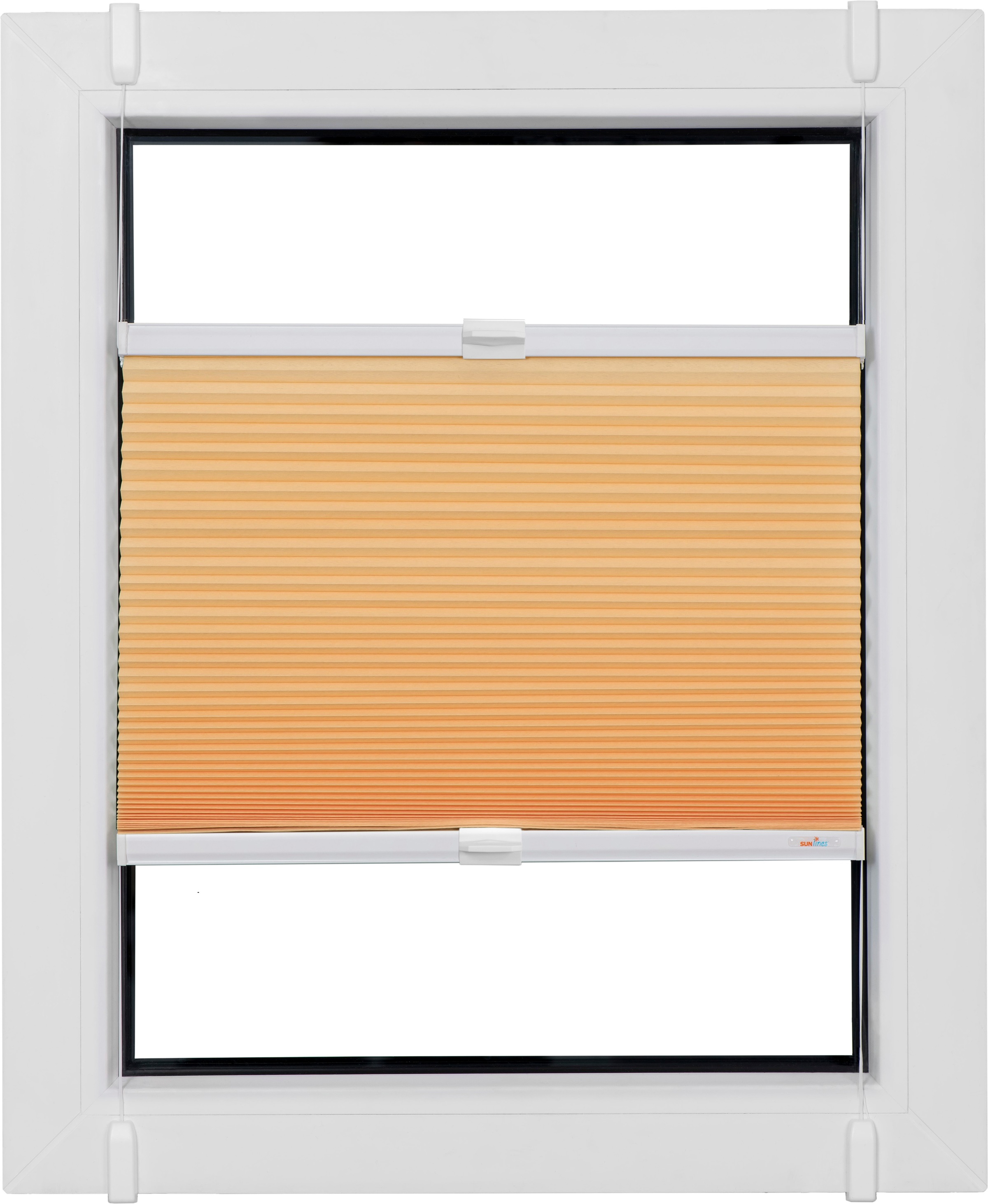 sunlines Wabenplissee "One Size Style Honeycomb TL" blickdicht ohne Bohren verspannt Zubehörfarbe weiß, zum Klemmen