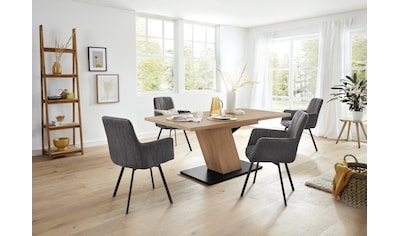 Essgruppe »GESA«, (5 tlg., 1 Tisch / 4 Stühle), Tischplatte ausziehbar, Stuhl 360 Grad...