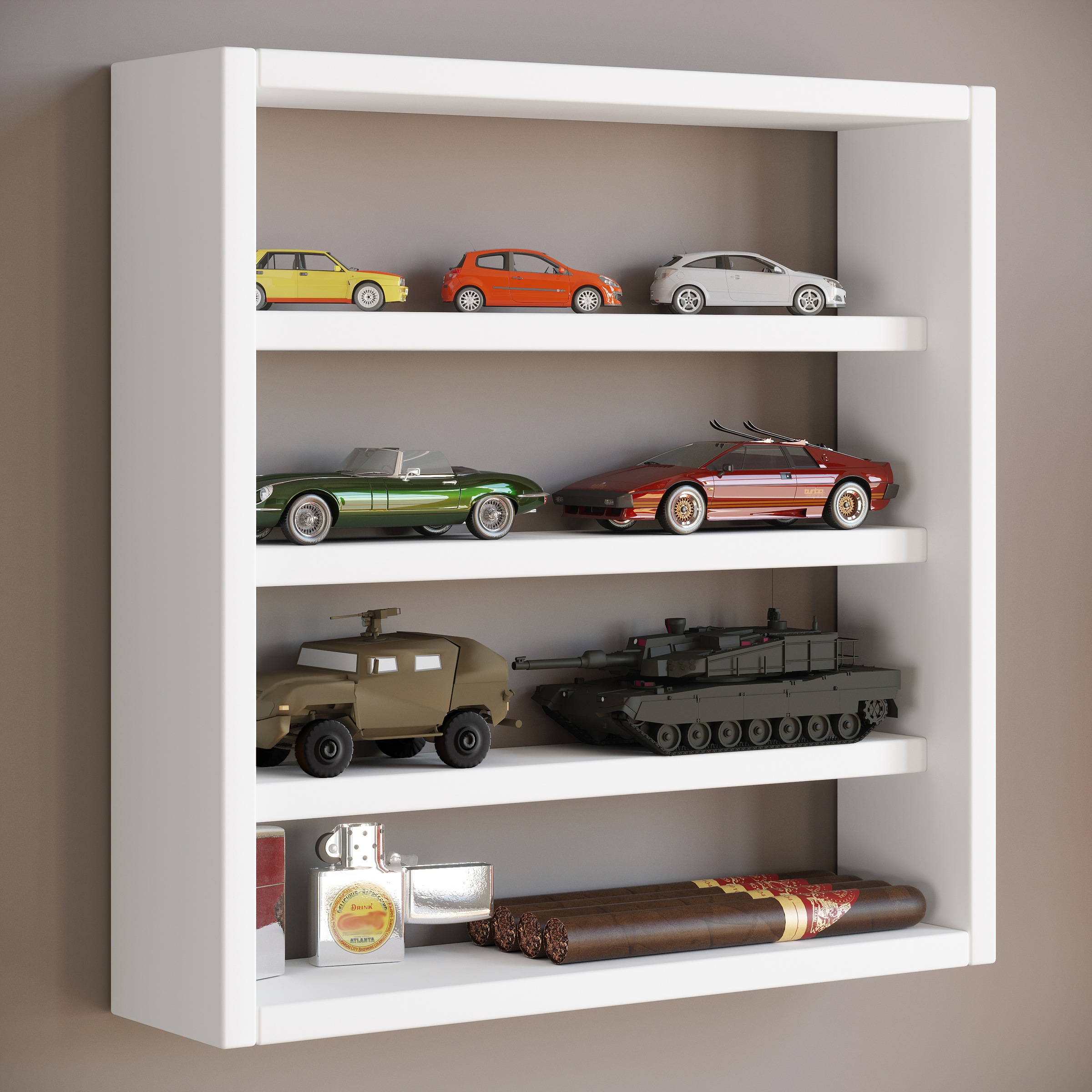 VCM Wandregal »Holz Wandregal Wandvitrine Regal Deko Osado S«