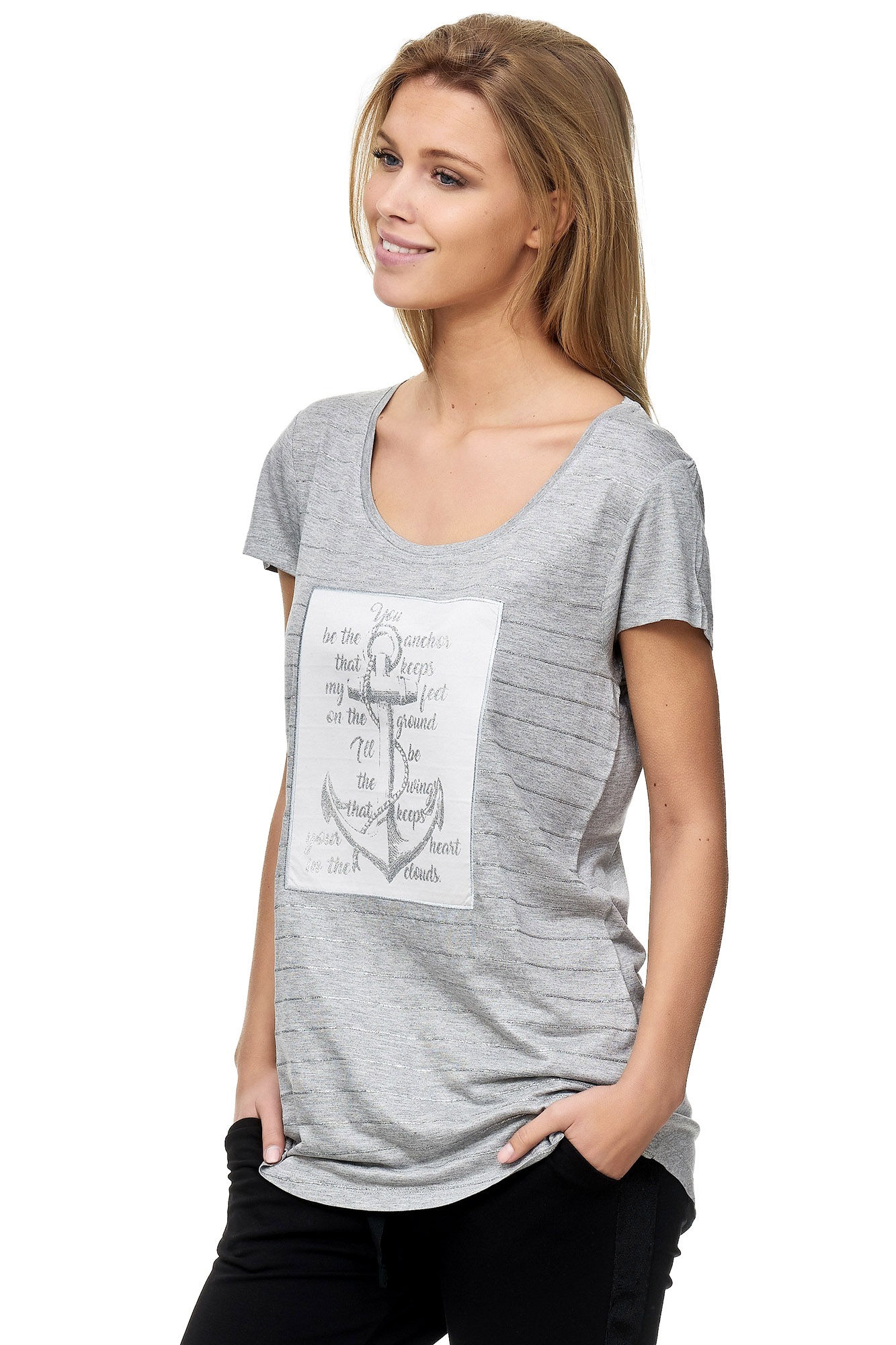 für maritimem Decay BAUR mit T-Shirt, Anker-Print | kaufen