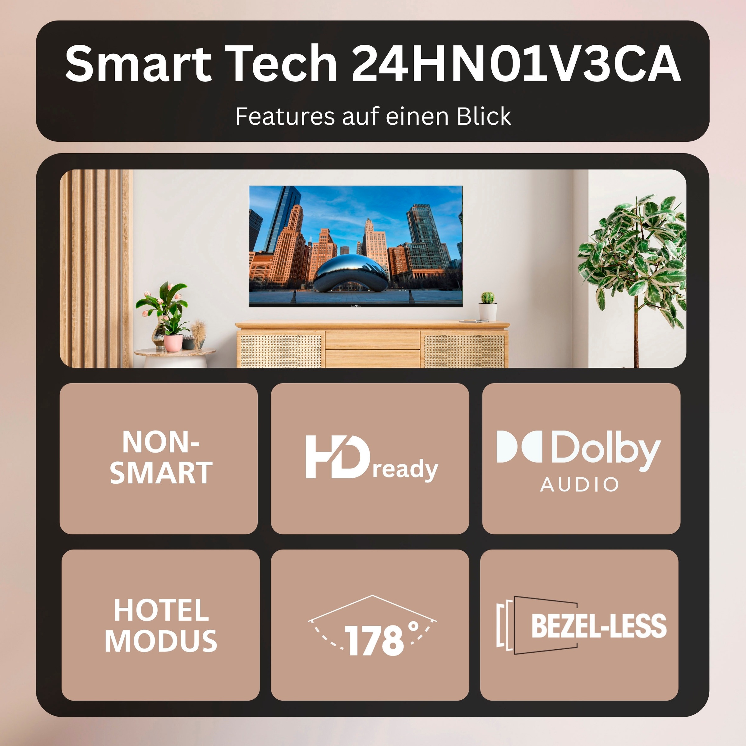 Smart Tech LED-Fernseher »24HN01V3CA« 60 cm/24 ″ HD ready