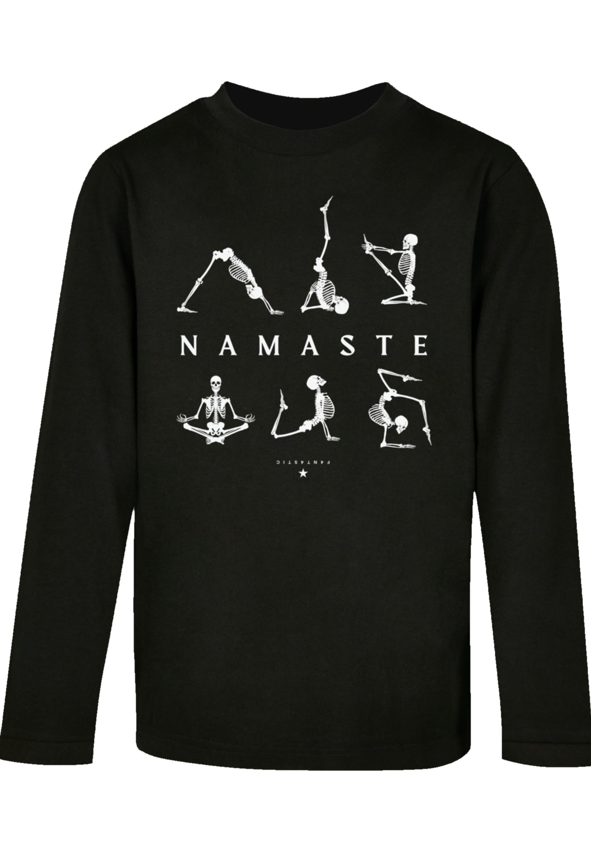 F4NT4STIC T-Shirt »Namaste Yoga bestellen Skelett Halloween«, | Print BAUR