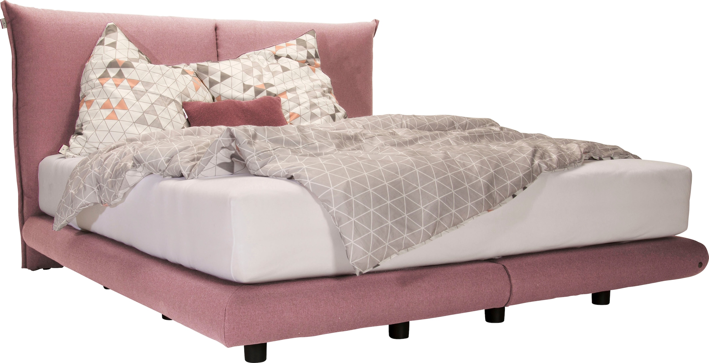 TOM TAILOR HOME Boxspringbett »SOHO PILLOW BOX«, in Schwebeoptik, Kopfteil in Kissenform, Höhe 120 cm