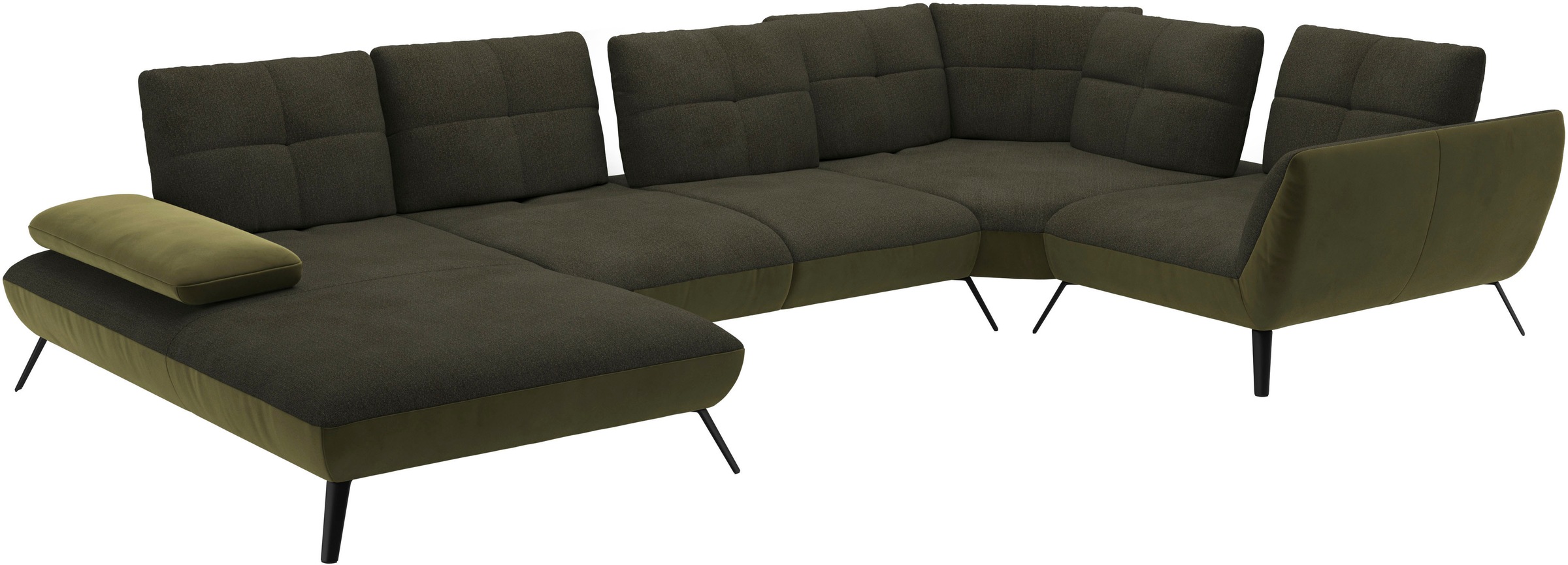 Places of Style Wohnlandschaft »Mikado U-Form«, inkl. Sitztiefenverstellung und Armteilverstellung