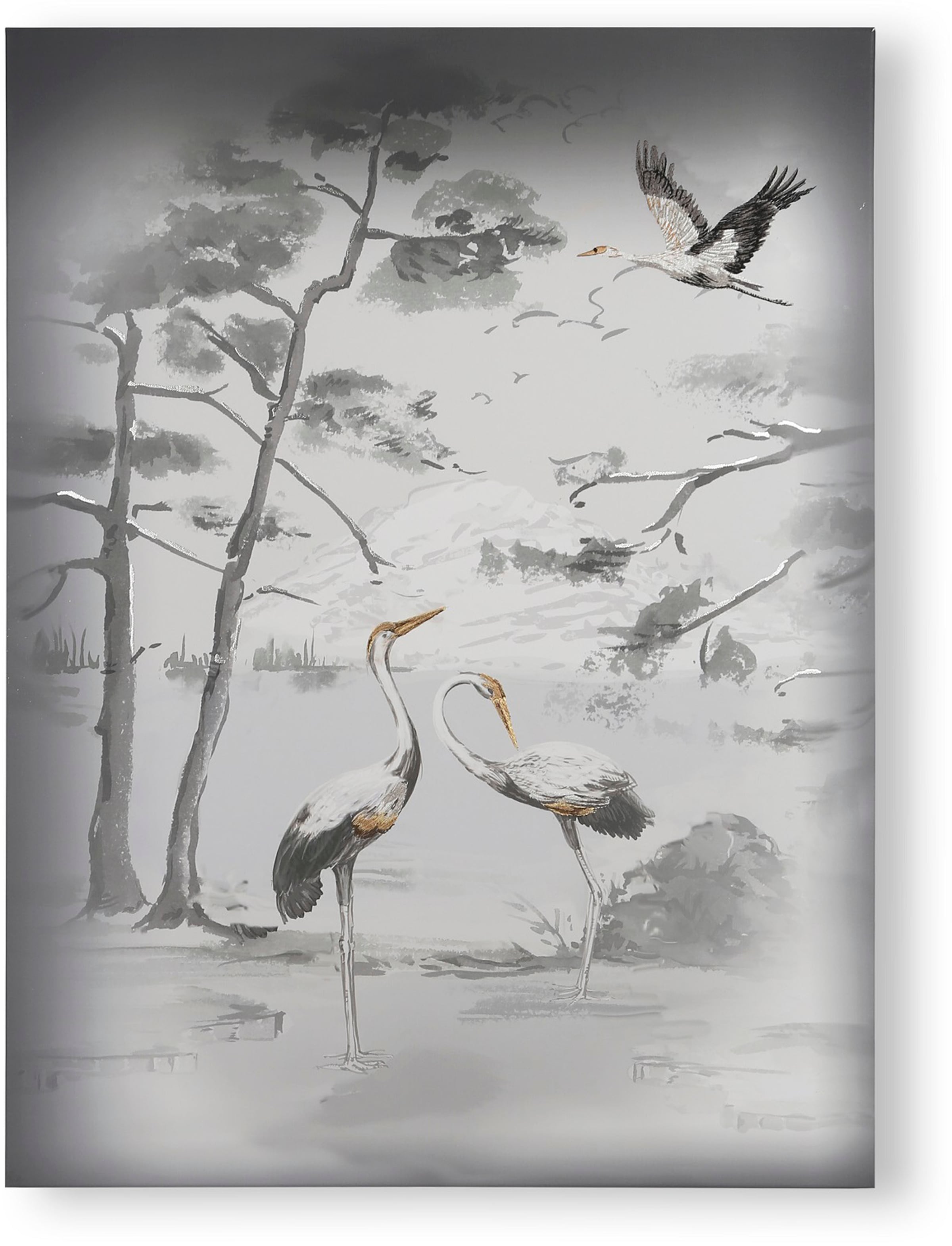 LAURA ASHLEY Leinwandbild "Animalia" Leinwandbild Metallic 80x60cm günstig online kaufen