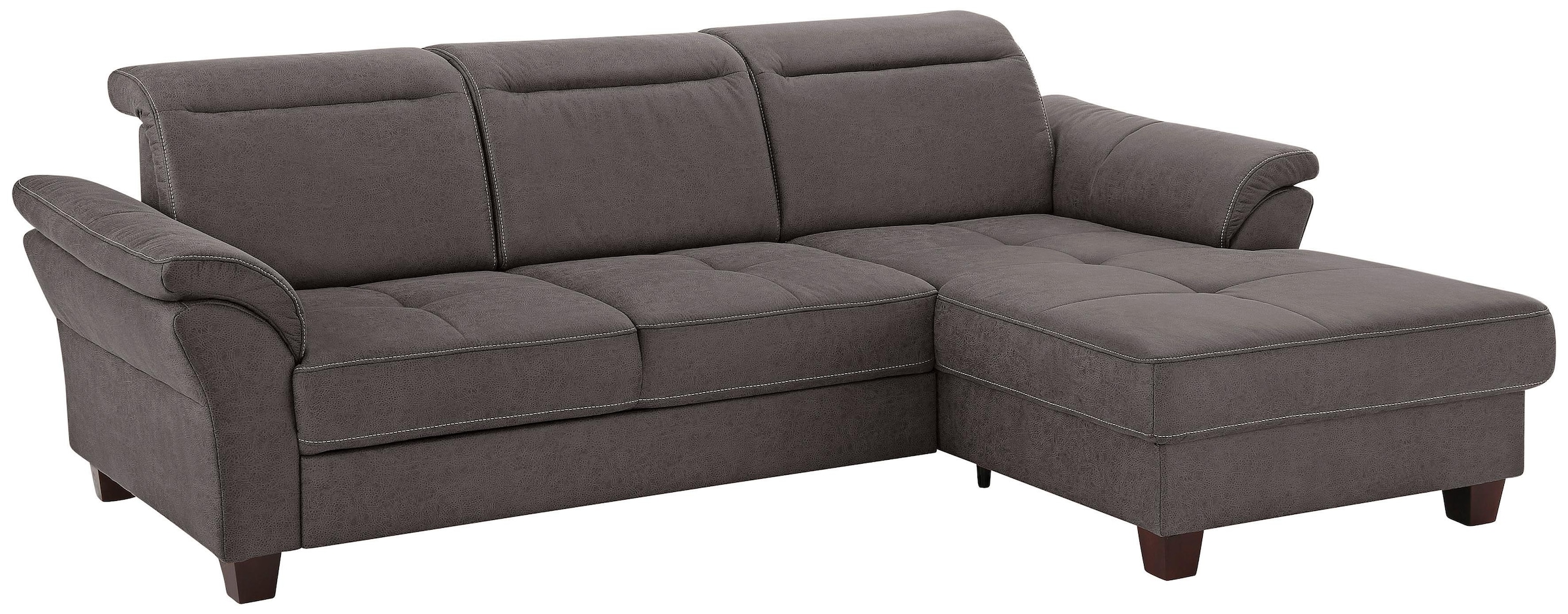 Home affaire Ecksofa "Solvei L-Form" mit Recamierenabschluß und Sitztiefenv günstig online kaufen