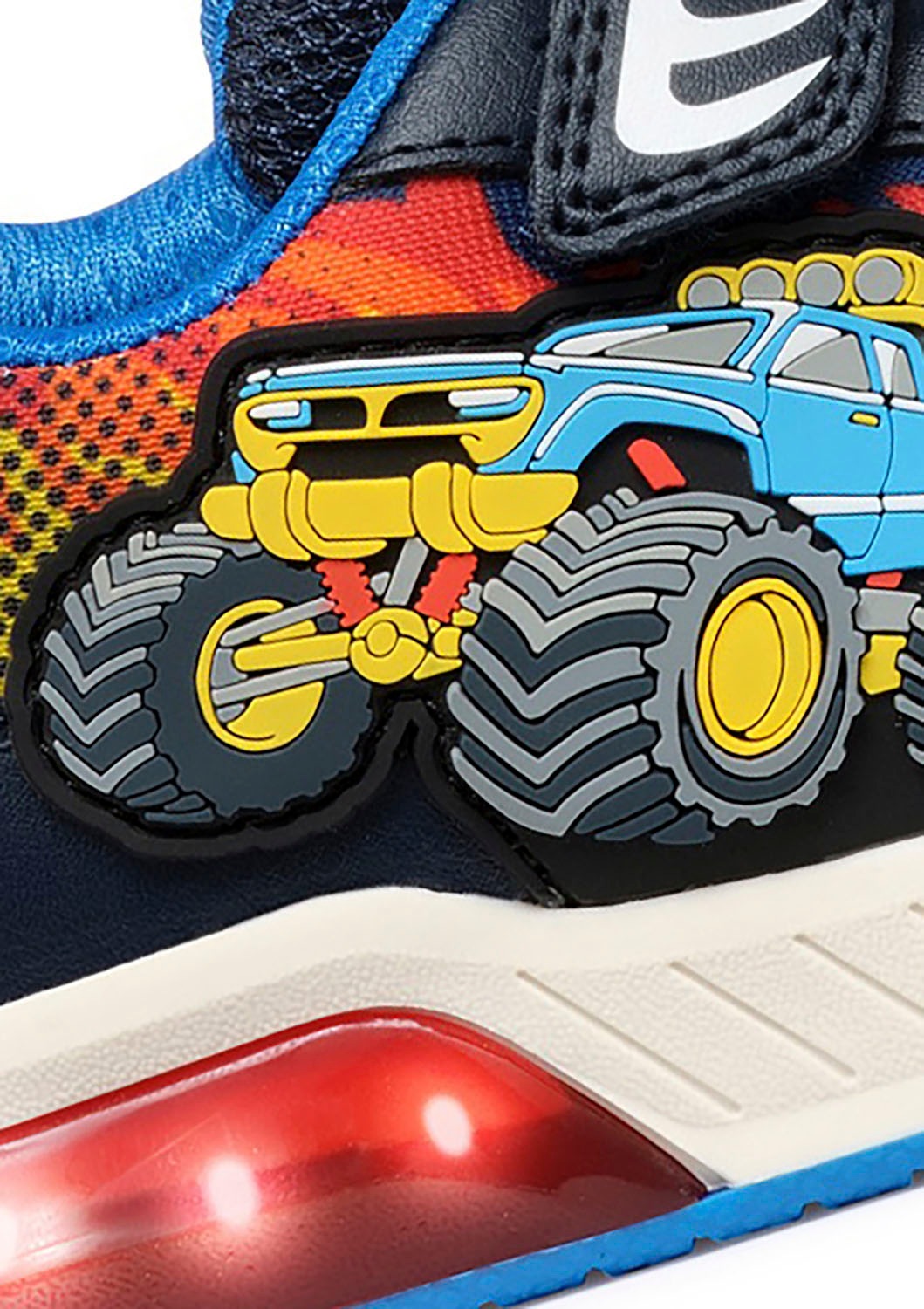 Geox Sneaker "J INEK BOY Blinkschuh", Kindergartenschuh, Klettschuh mit Fah günstig online kaufen